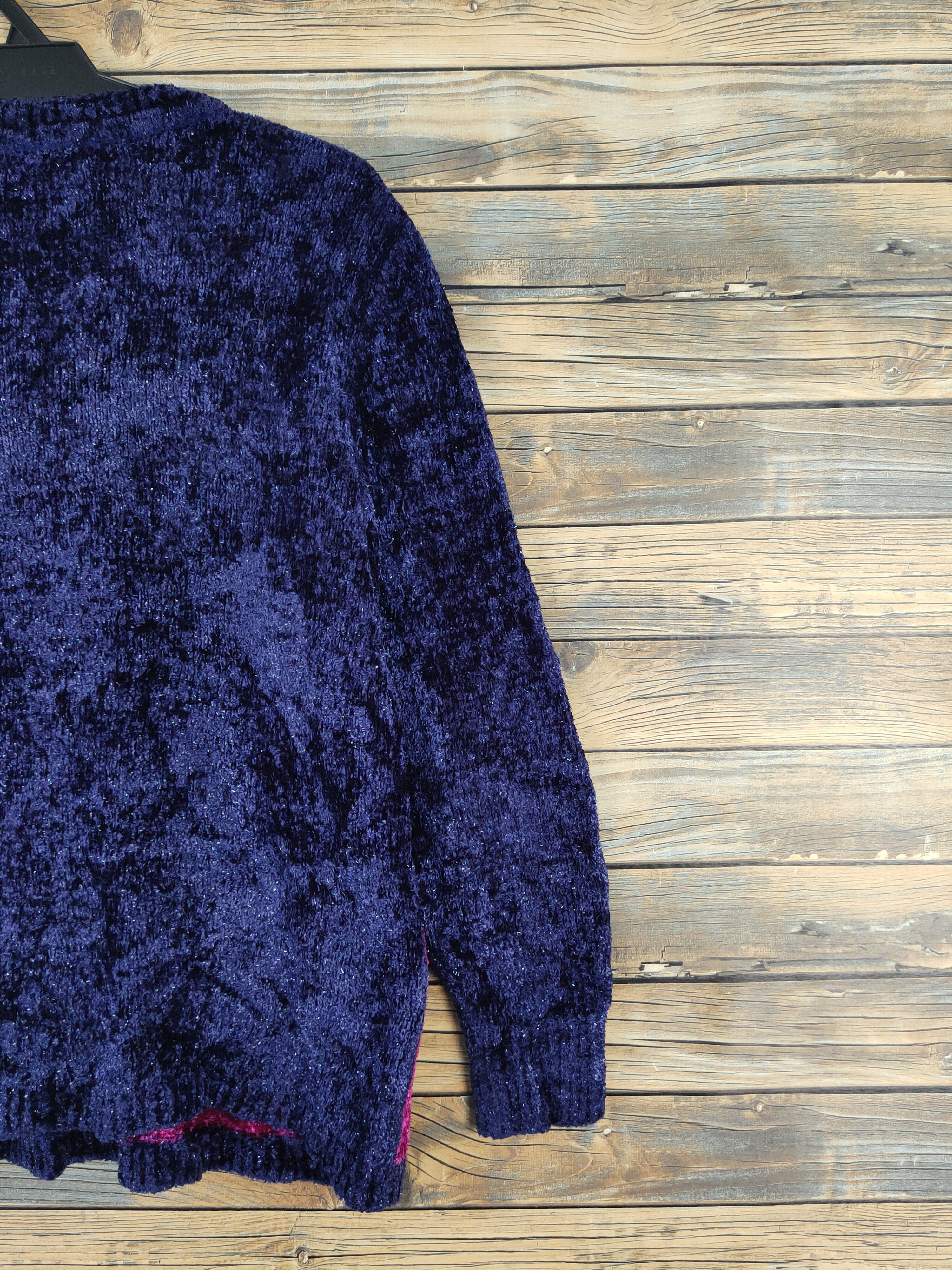Vintage Leece Purple Knitwear Sweatshirts vintage art #W2031 Size US L / EU 52-54 / 3 - 9 Thumbnail