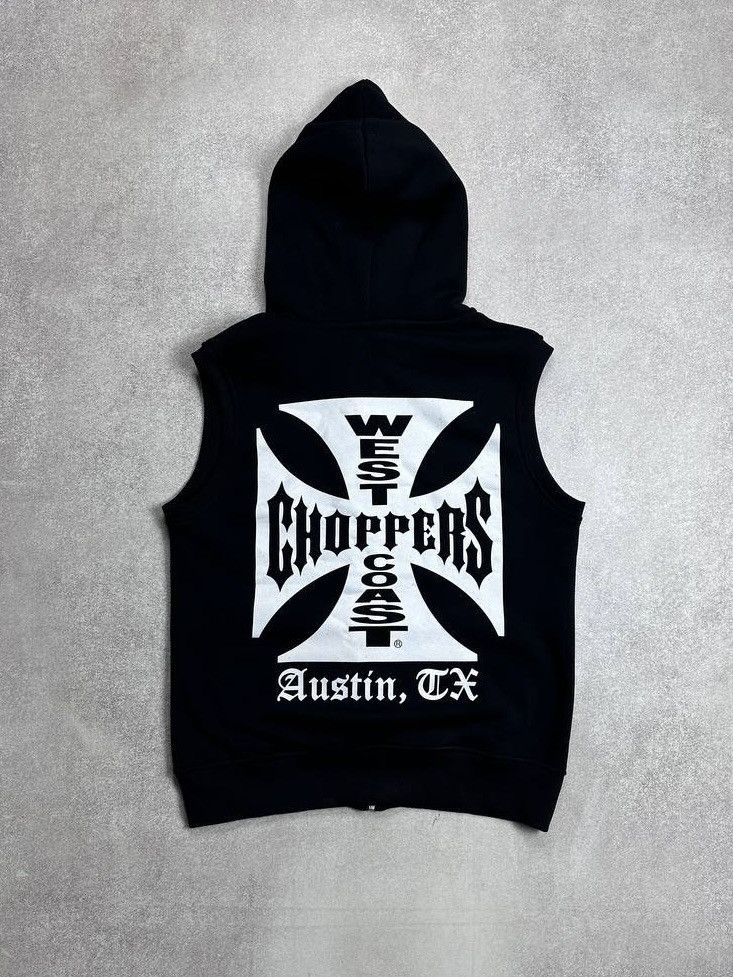 West Coast Choppers Vintage 90's West Coast Choppers Hooded Big Logo Vest XL Size US L / EU 52-54 / 3 - 1 Thumbnail