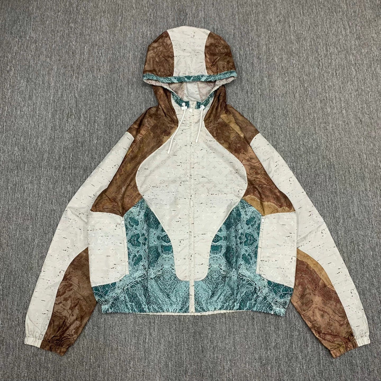 Louis Vuitton LV marble monogram logo all-over print windbreaker jacket Size 3XL / US 20-22 - 1 Thumbnail