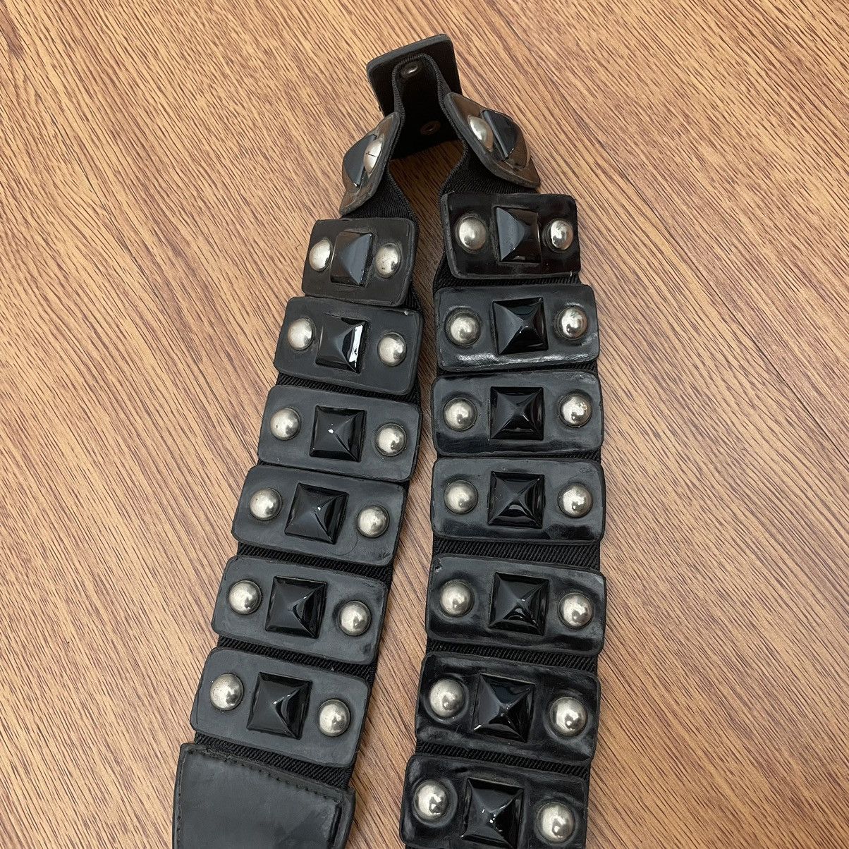 If Six Was Nine × Japanese Brand × Le Grande Bleu (L.G.B.) Black elastic studded belt punk grunge styled Size ONE SIZE - 3 Thumbnail