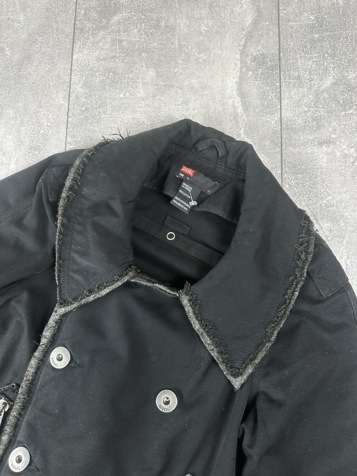 Diesel Women’s Diesel Double Breasted Black Avant Gard Jacket Size S / US 4 / IT 40 - 6 Thumbnail