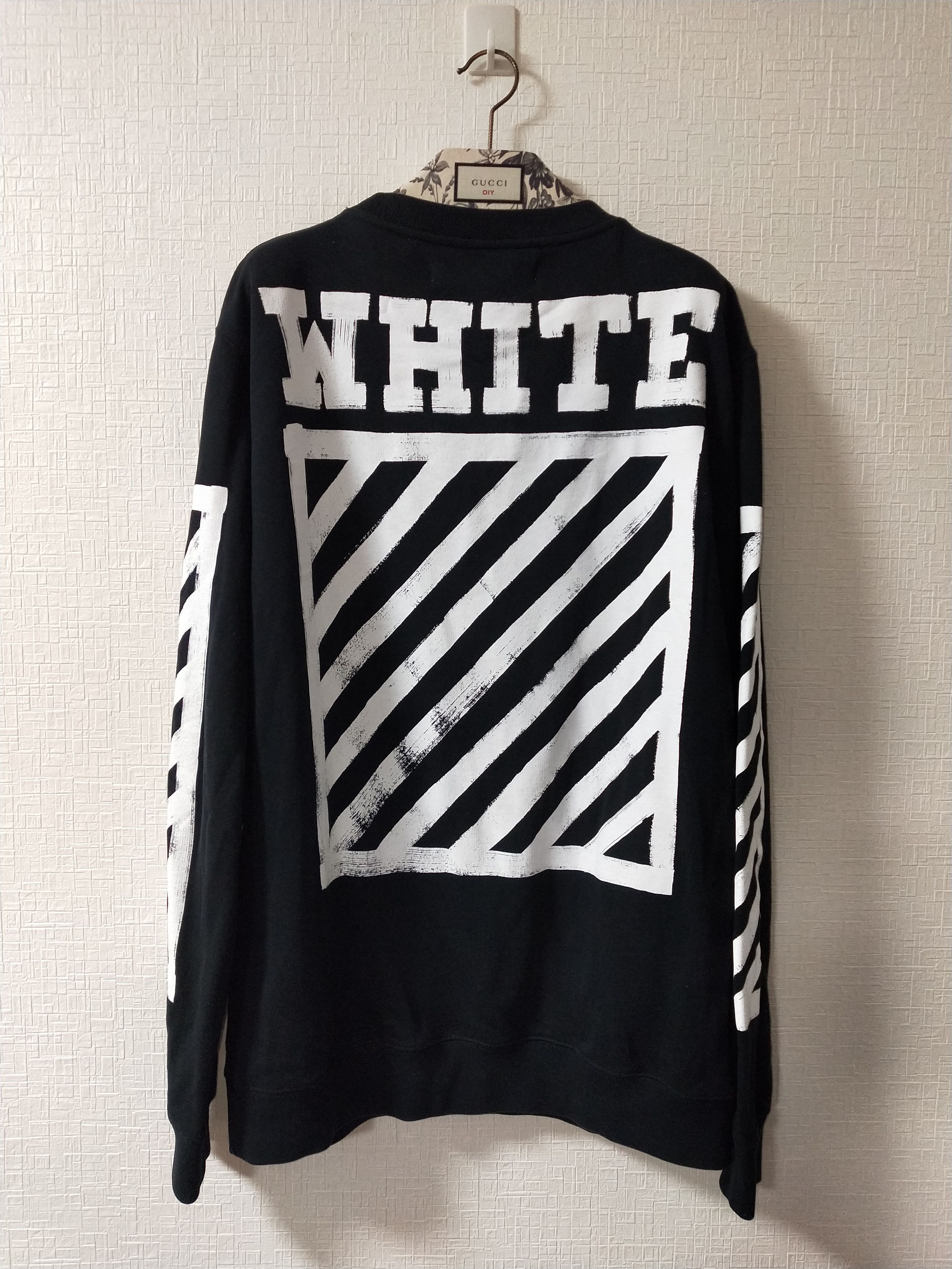 Off-White Diagonal Brushed Sweatshirt Size US L / EU 52-54 / 3 - 1 Thumbnail
