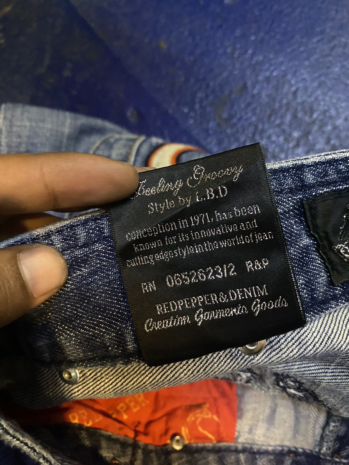 Hysteric Glamour × Japanese Brand Japan 🇯🇵 Redpepper patchwork painted Size US 32 / EU 48 - 10 Thumbnail