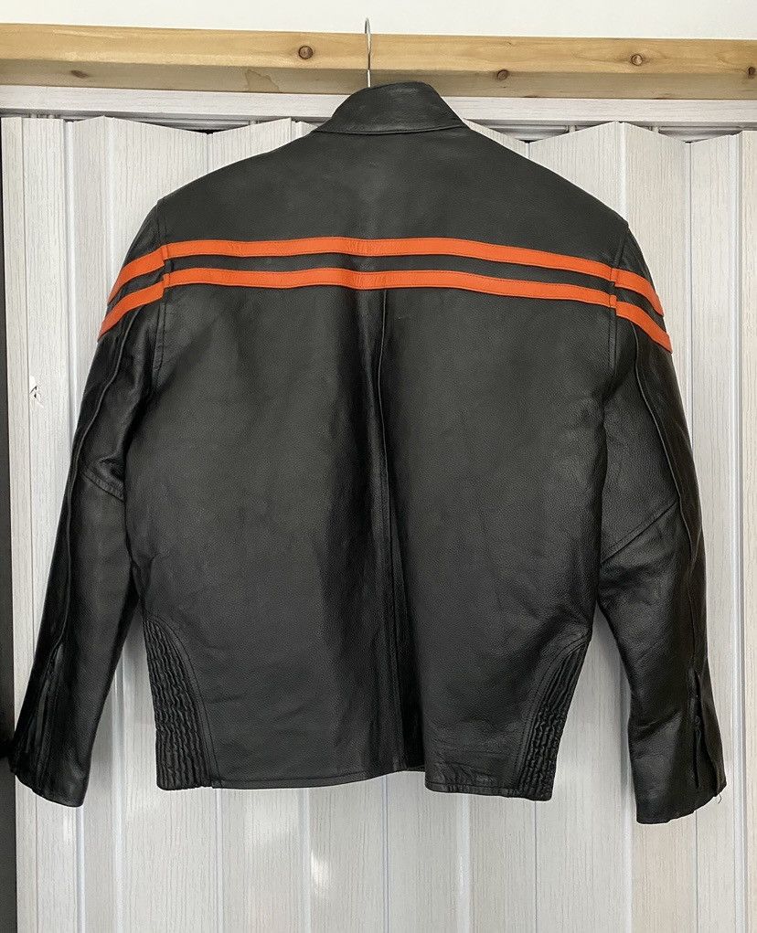 Other Vintage Leather Jacket w Racing Stripes - Men’s Large Size US L / EU 52-54 / 3 - 4 Thumbnail