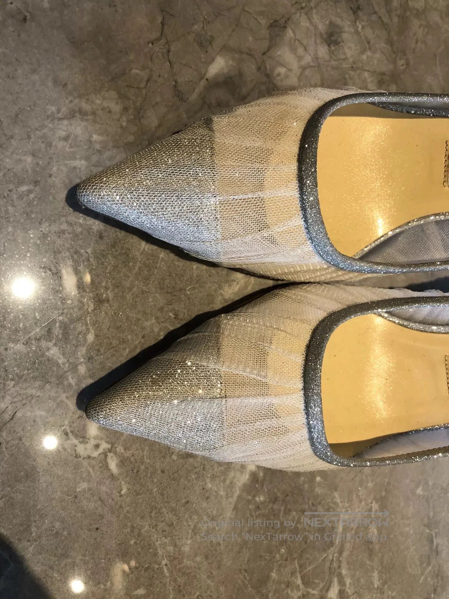 Jimmy Choo Jimmy Choo Love Women's Silver Heels. Size US 4 / IT 34 - 3 Thumbnail