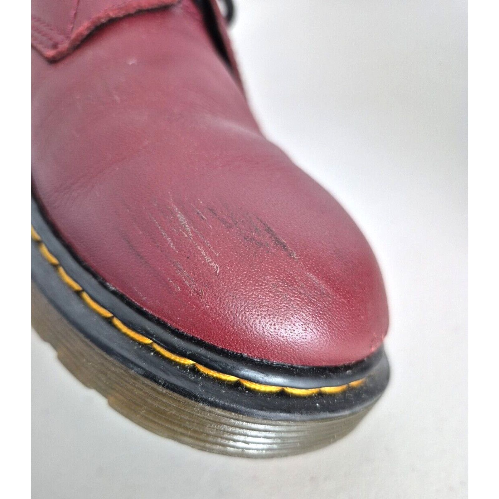 Dr. Martens Dr. Martens 1460 Y Combat Boots Womens US 7 Cherry Red Size US 7 / IT 37 - 9 Thumbnail