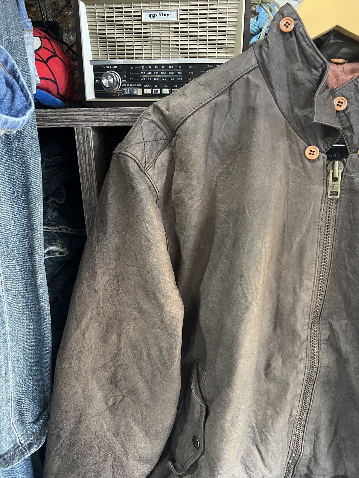 Other 🔥Flying Club Zipper Leather Jacket Size US L / EU 52-54 / 3 - 6 Thumbnail