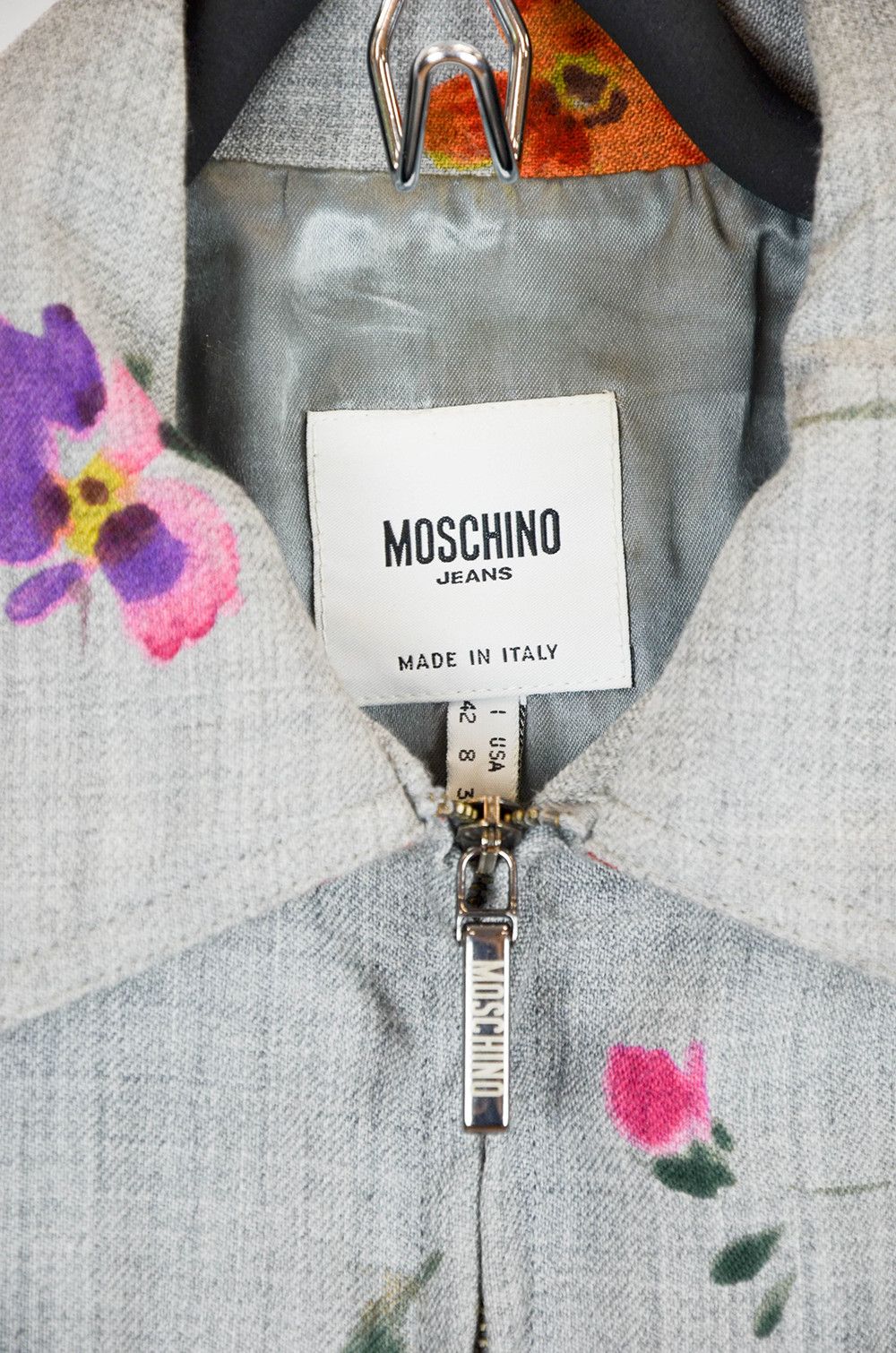 Moschino Moschino Jeans Floral Zip Jacket with Crochet Trim - IT42 Size M / US 6-8 / IT 42-44 - 6 Thumbnail