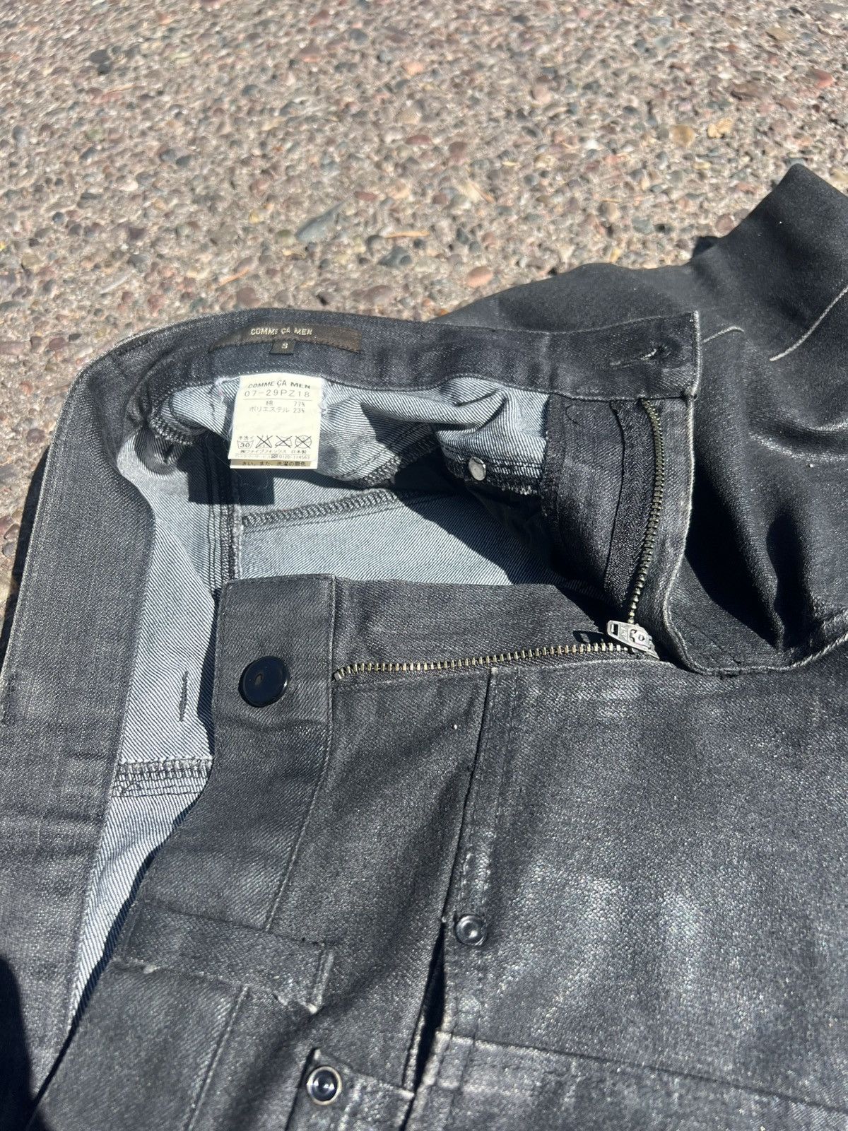 Comme Ca Ism Comme Ca Ism - Waxed Denim Pants Size US 31 - 5 Thumbnail
