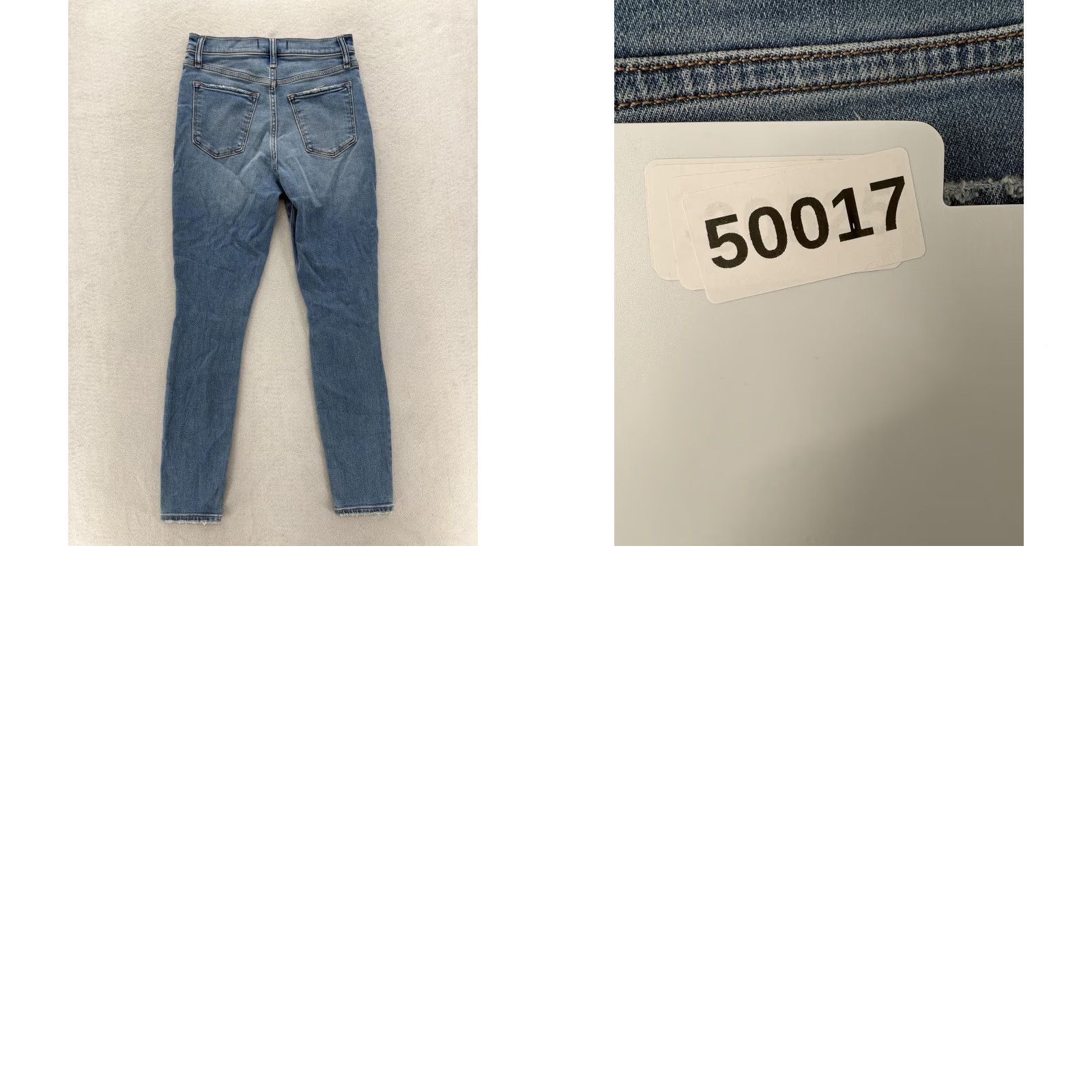 Abercrombie & Fitch Abercrombie & Fitch Skinny Jeans Womens 4 Blue High Rise Distressed NWT Size 27" / US 4 / IT 40 - 9 Thumbnail