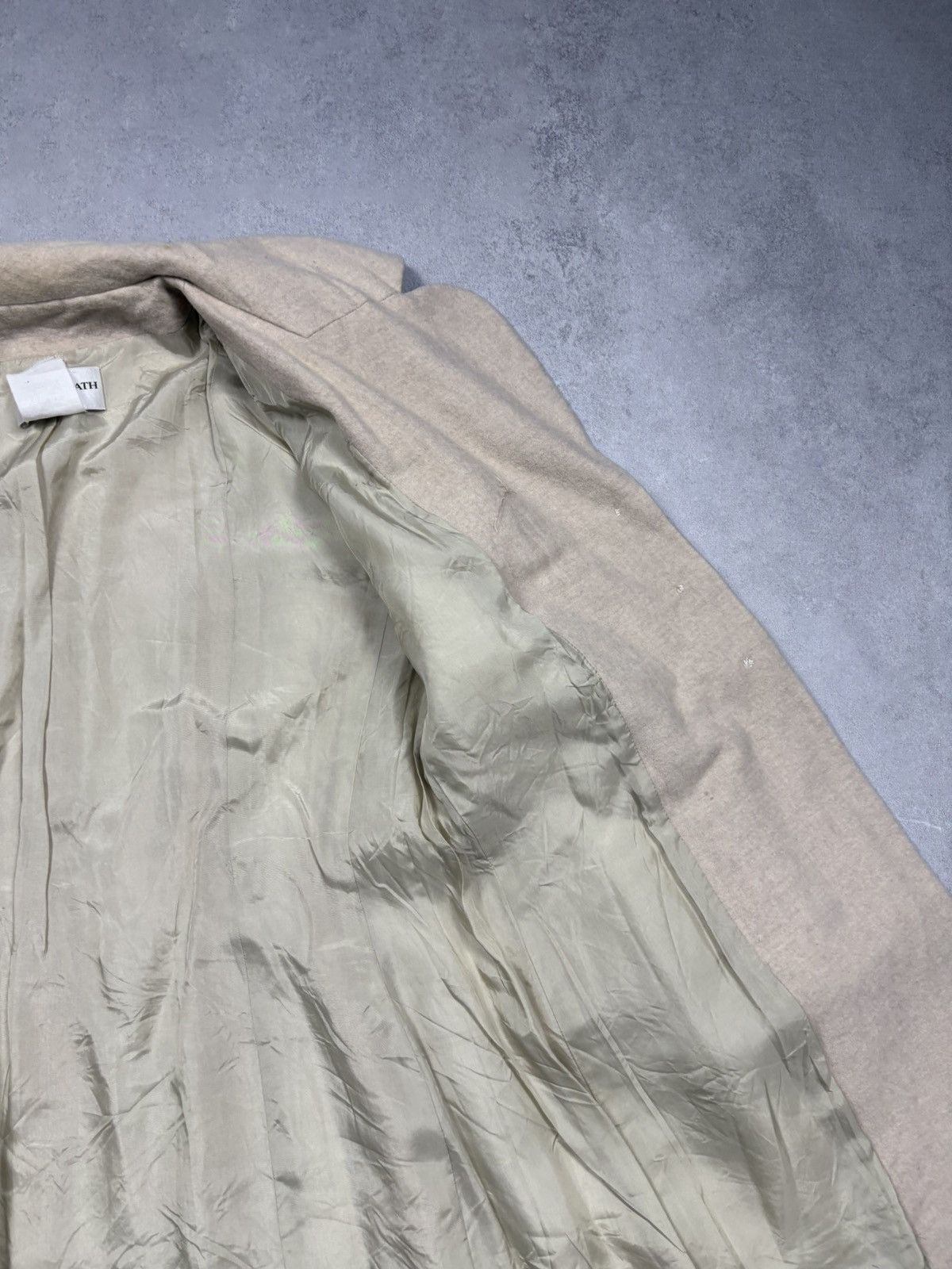 Other Jacques Fath Paris Beige Wool Tailored Blazer Coat Vintage Size L / US 10 / IT 46 - 23 Thumbnail