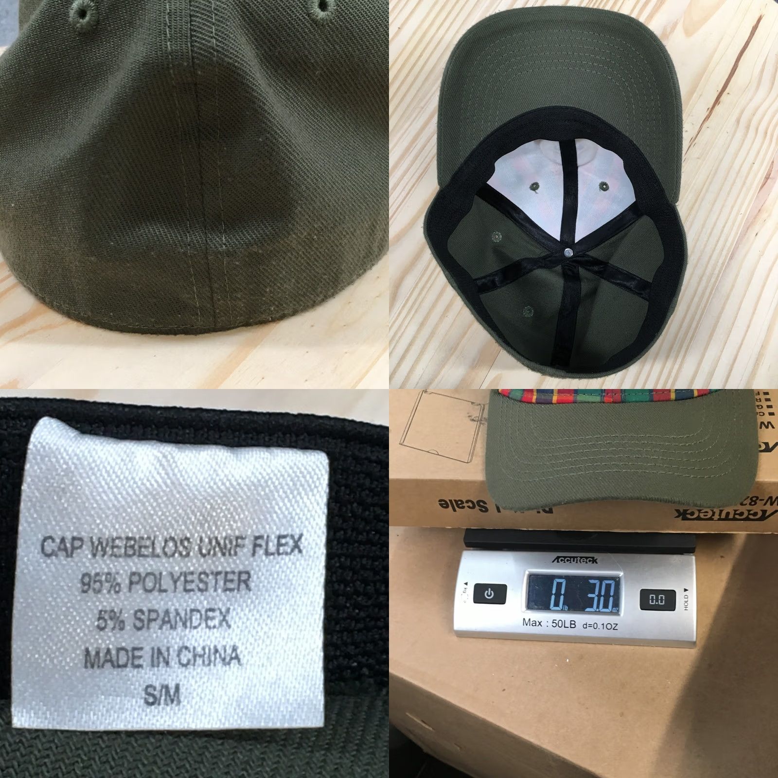 Vintage Boy Scouts of America Webelos Uniform Cap Hat Mens OS Plaid Embroidered Green Baseball Cap Size ONE SIZE - 8 Thumbnail
