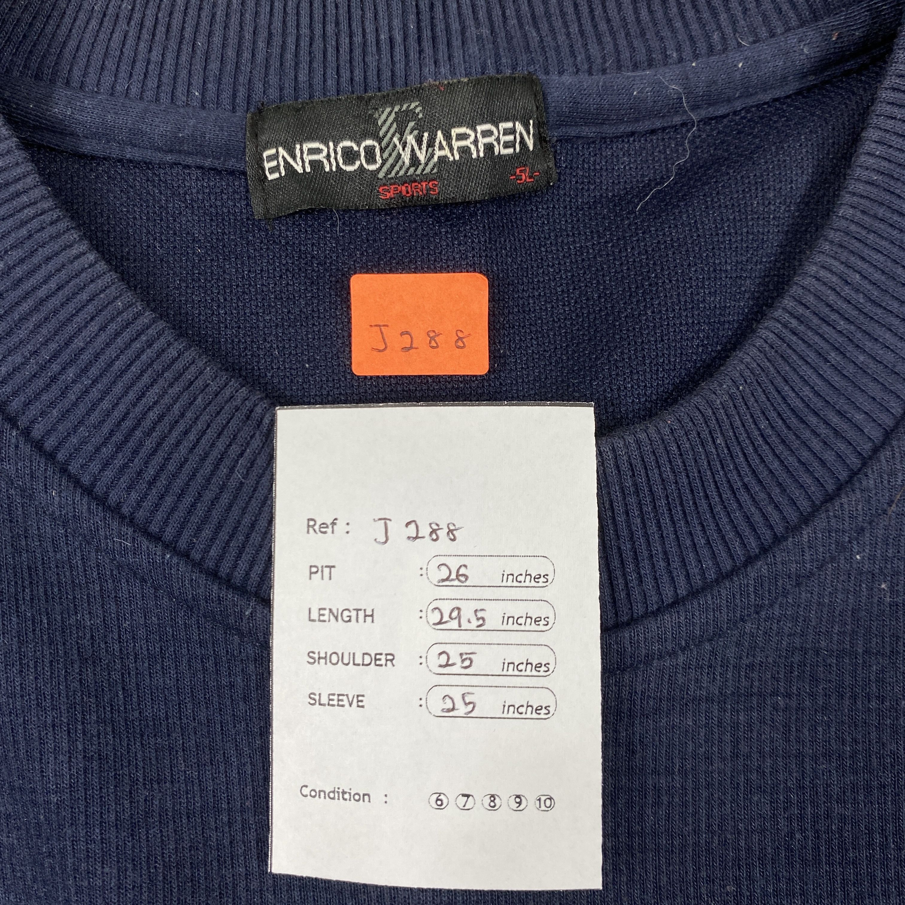 Japanese Brand Vintage Japanese Brand Enrico Warren Blue Sweatshirt -J288 Size US XL / EU 56 / 4 - 4 Thumbnail