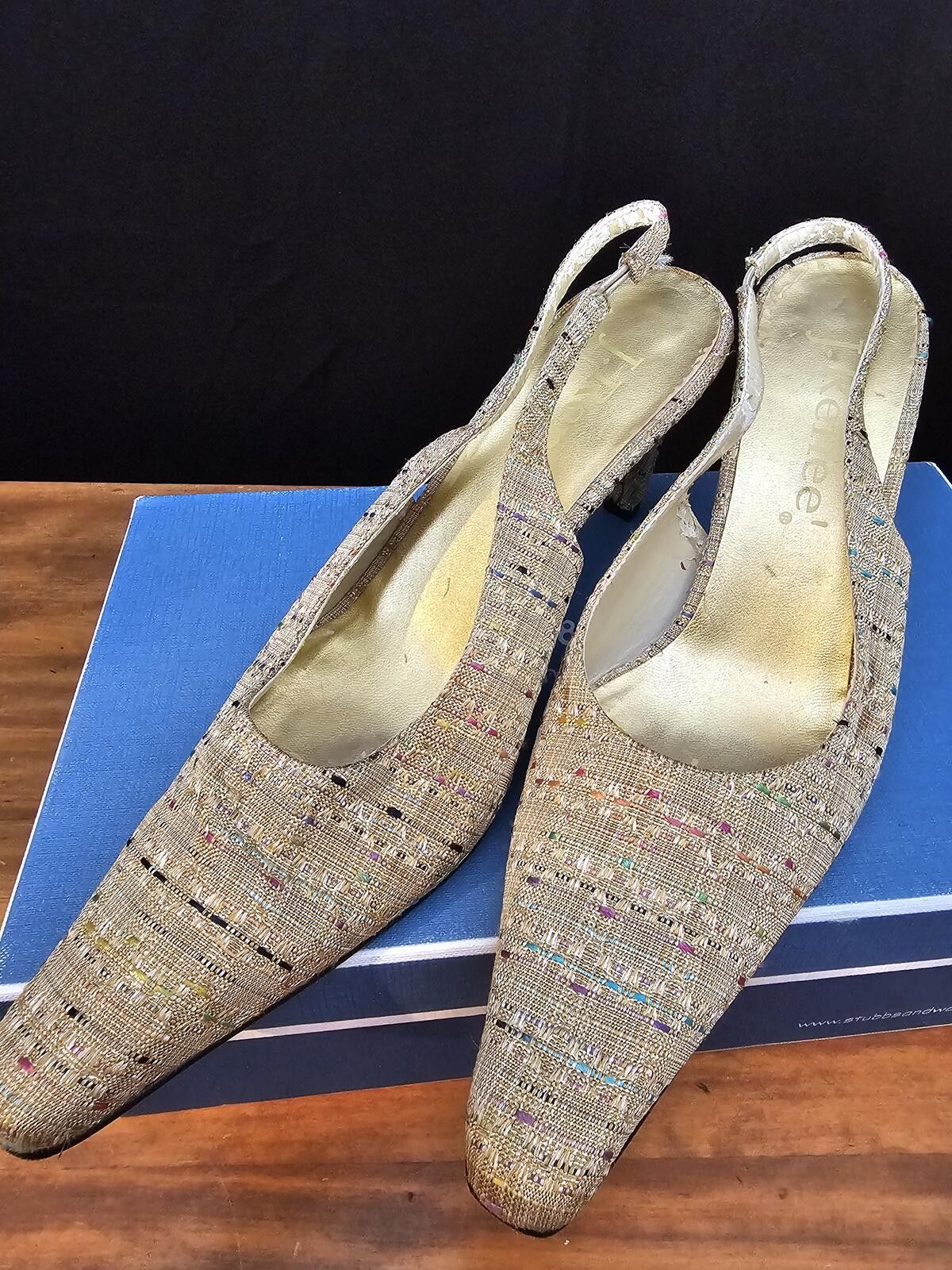Other J. Renee' Heels Champange Womens Size 7.5 Tweed Slingback Size US 7.5 / IT 37.5 - 4 Thumbnail