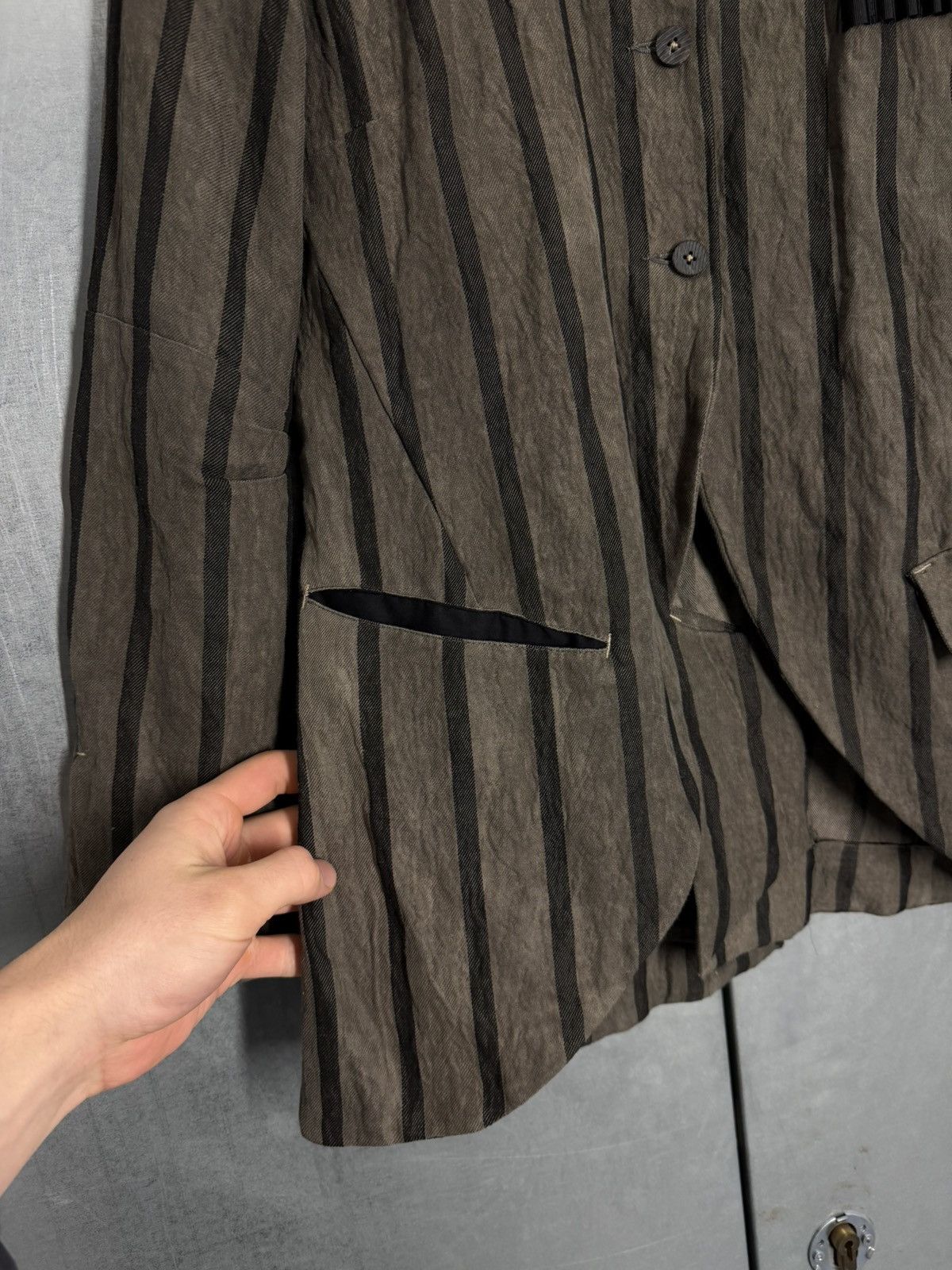 Nostra Santissima Nostra Santissima Hemp Striped Blazer Size US XS / EU 42 / 0 - 4 Thumbnail