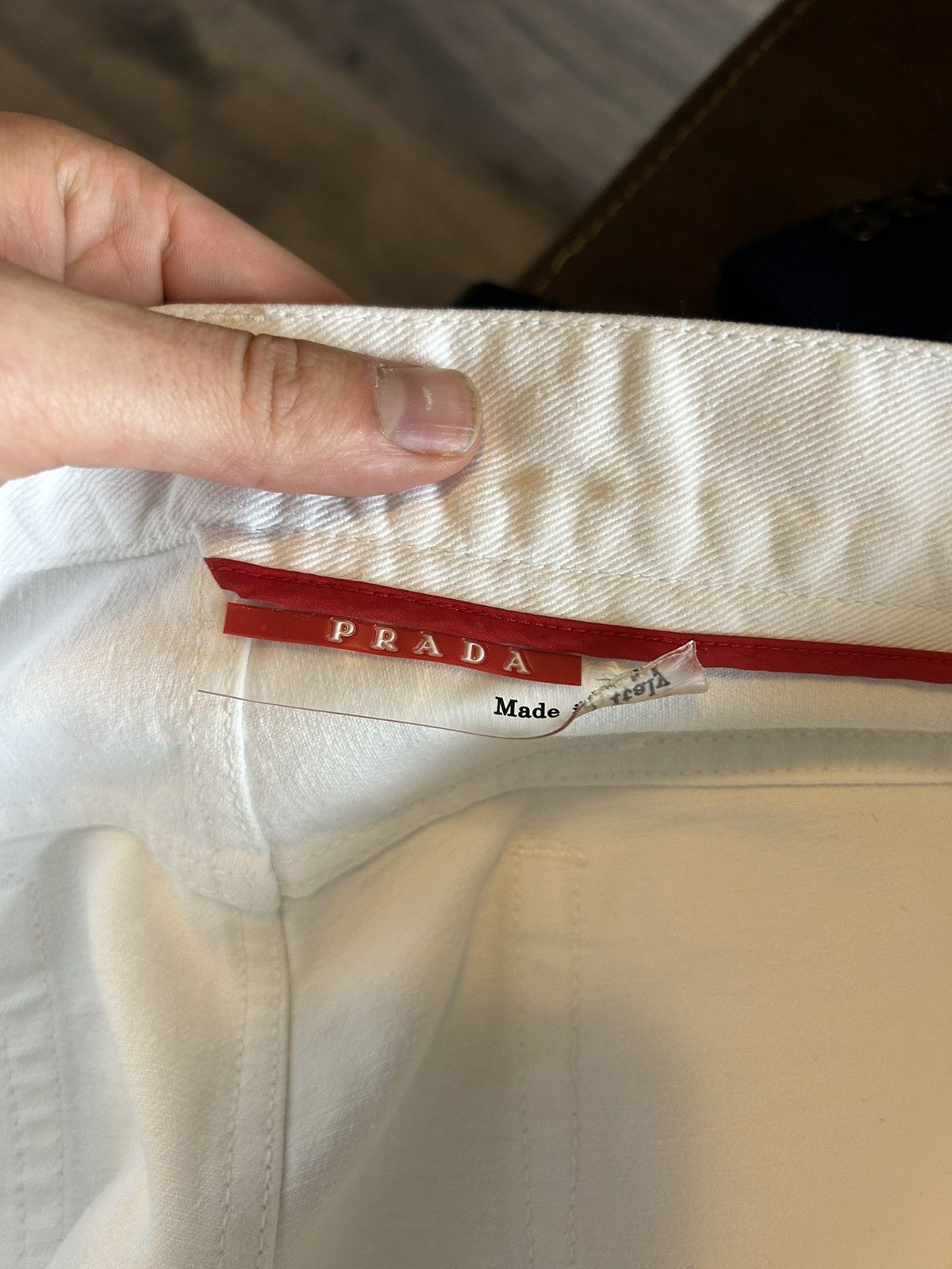 Prada Prada Linea Rossa White Jeans - Size 52 Size US 36 / EU 52 - 16 Thumbnail