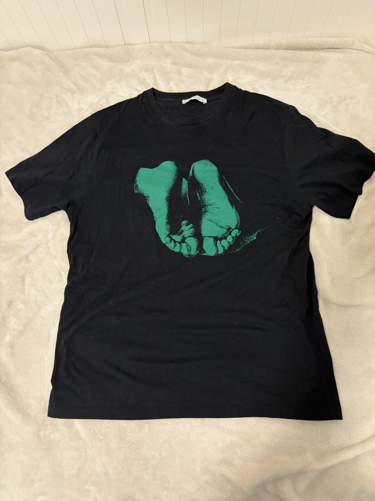 image of J W Anderson Jw Anderson Graphic Tshirt in Black, Men's (Size Large)