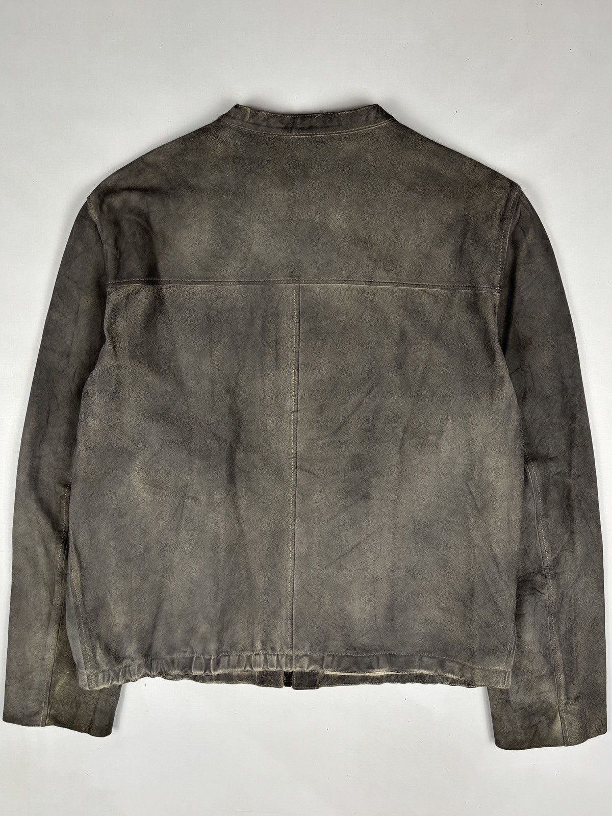 Miu Miu 2000’s Archived Grey Pelle - Leather Jacket Size US L / EU 52-54 / 3 - 2 Thumbnail