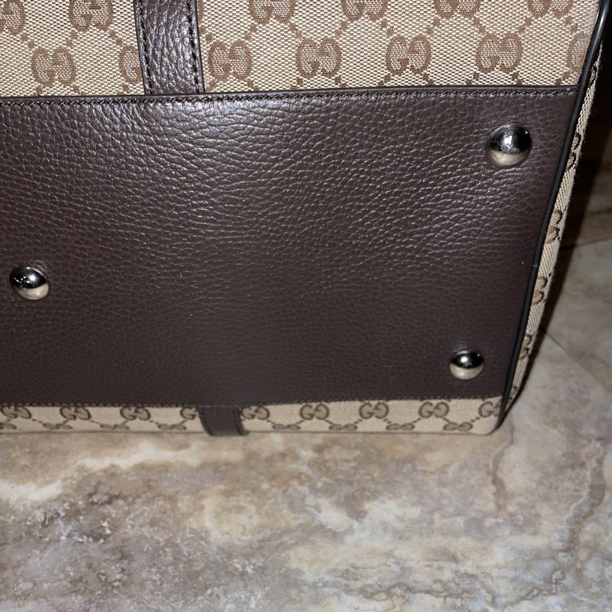 Gucci Gucci Boston GG Canvas Duffle Bag Beige/Ebony Size ONE SIZE - 8 Thumbnail