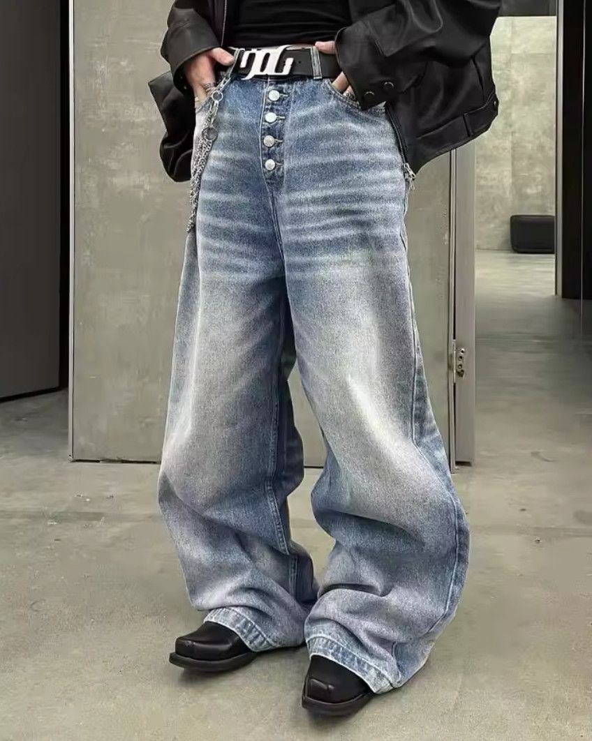 Japanese Brand × Vintage Silhouette Wide-leg jean Size US 27 - 1 Thumbnail