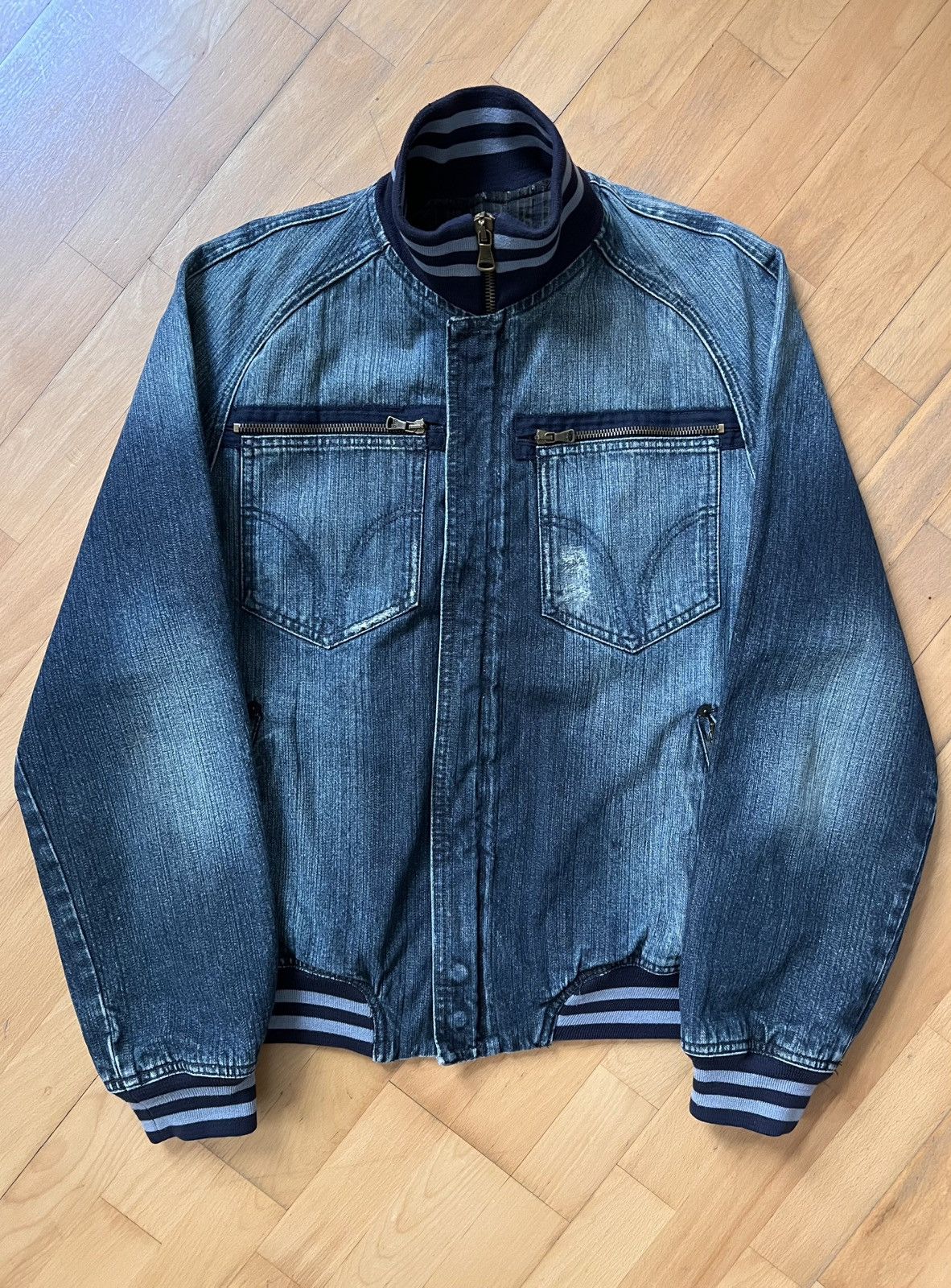 Dolce & Gabbana 2000s Dolce & Gabbana denim bomber jacket Size US L / EU 52-54 / 3 - 1 Thumbnail
