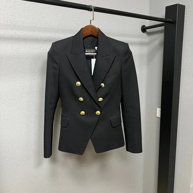 Balmain Balmain Black Wool Women's Jacket 0089 Size S / US 4 / IT 40 - 1 Thumbnail