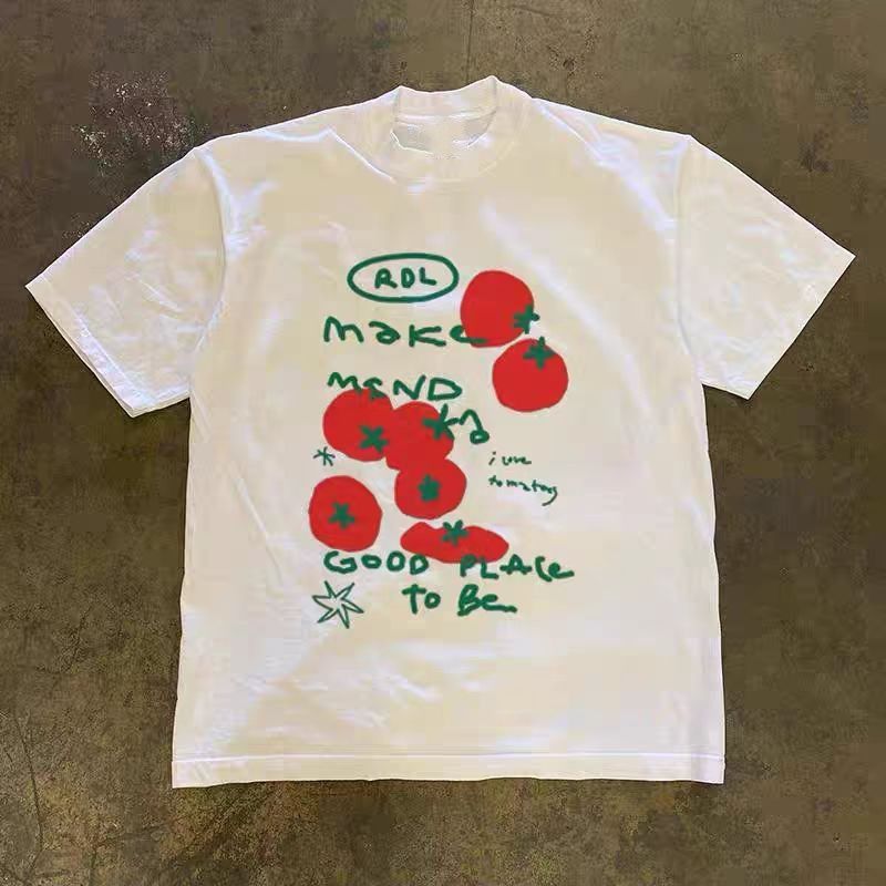 Vintage Street washed retro tomato print t-shirt Size US M / EU 48-50 / 2 - 1 Thumbnail