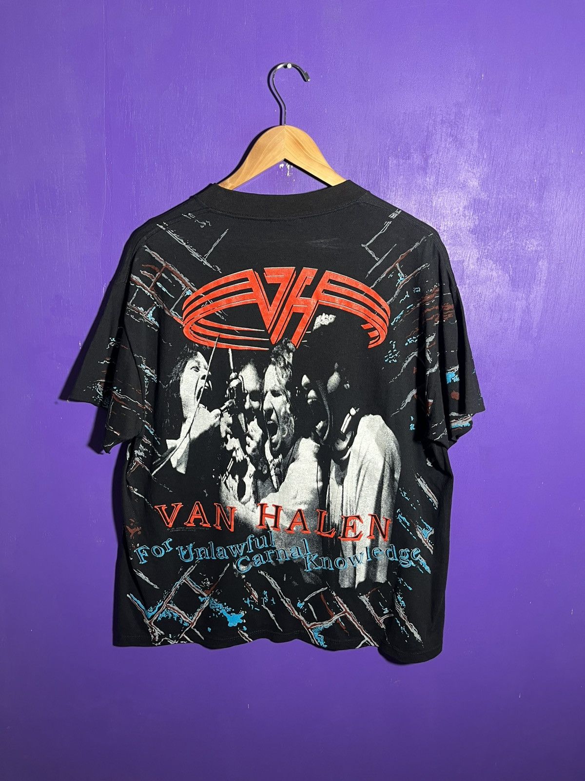 Band Tees × Vintage Vintage 1991 Van Halen unlawful carnal knowledge tour tee Size US XL / EU 56 / 4 - 2 Thumbnail