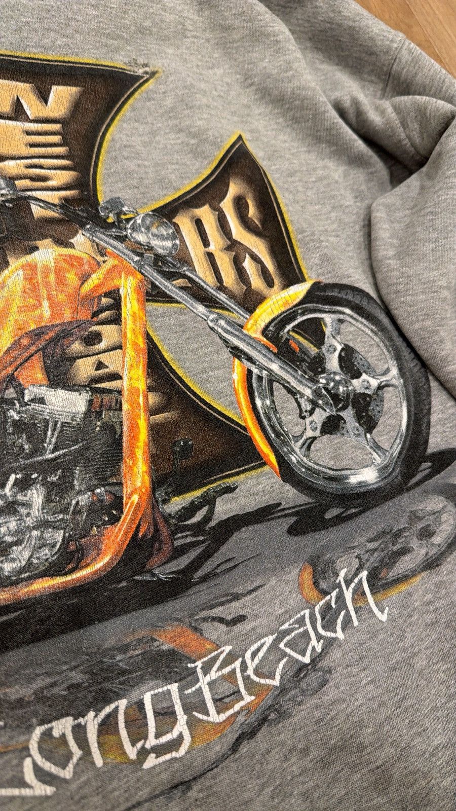 West Coast Choppers Vintage West Coast Choppers Hoodie *CRAZY FADE & DISTRESS* Size US L / EU 52-54 / 3 - 7 Thumbnail