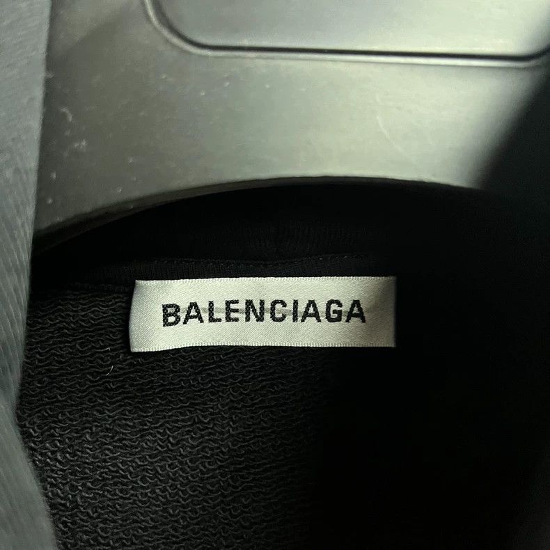 Balenciaga Balenciaga Black printed hooded sweatshirt with large logo Size US S / EU 44-46 / 1 - 2 Thumbnail