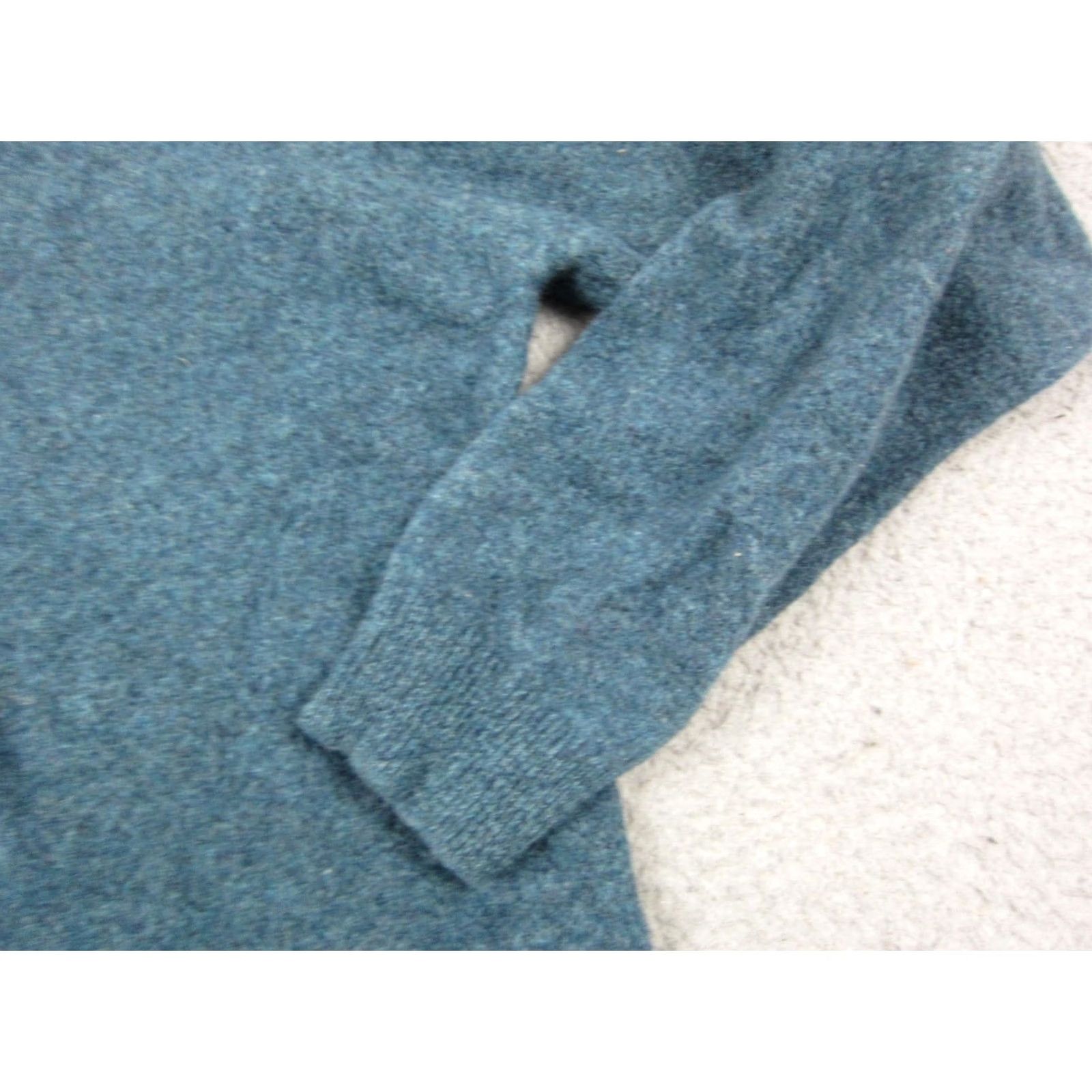 Lands' End VINTAGE Lands' End Sweater Womens M Blue Wool Turtleneck Knit Pullover 80s 90s USA Mens Womens Girls Boys Size M / US 6-8 / IT 42-44 - 3 Thumbnail