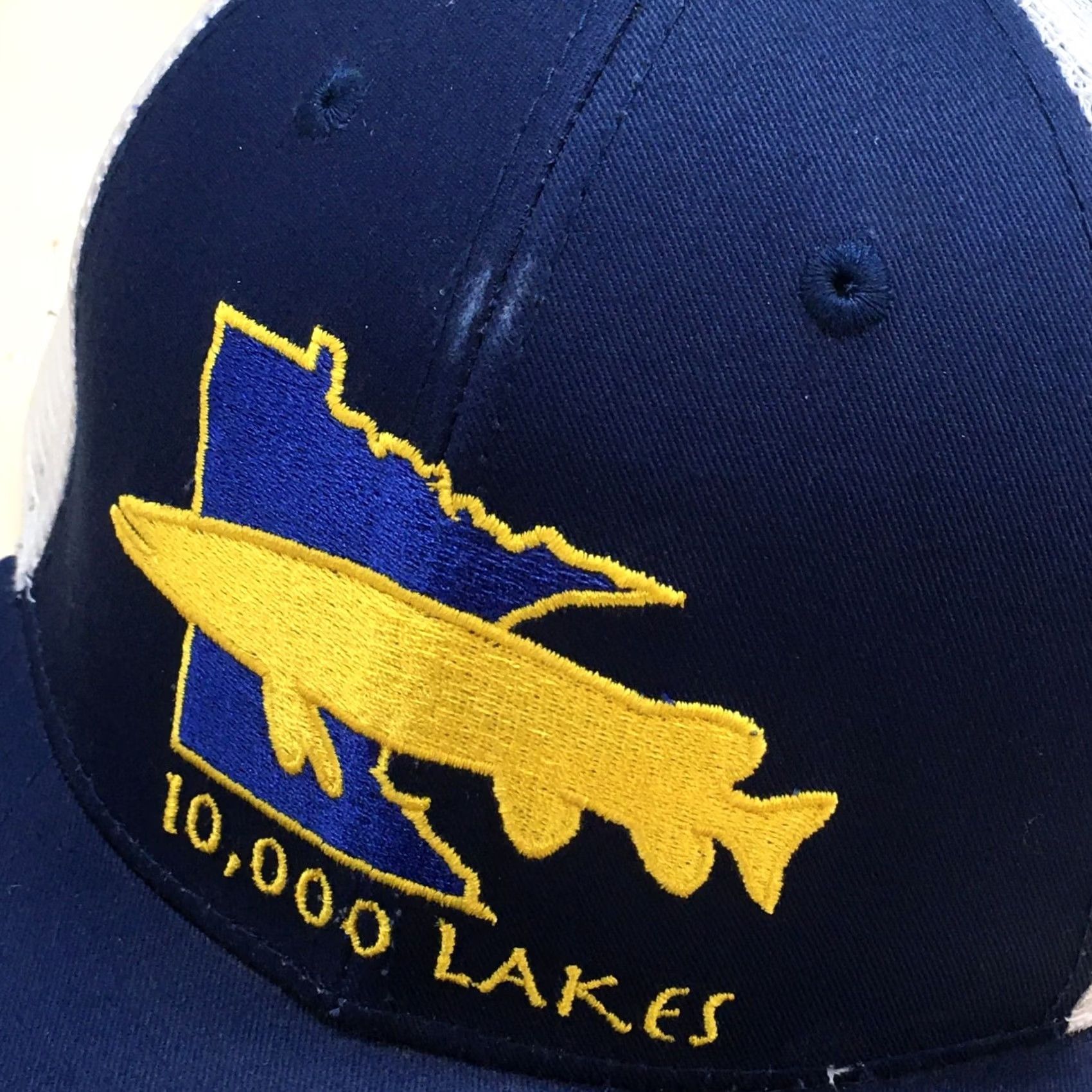 Logo 7 RepYourWater Minnesota Trucker Hat Mens Blue OS Curved Brim Embroidered Logo Size ONE SIZE - 2 Thumbnail