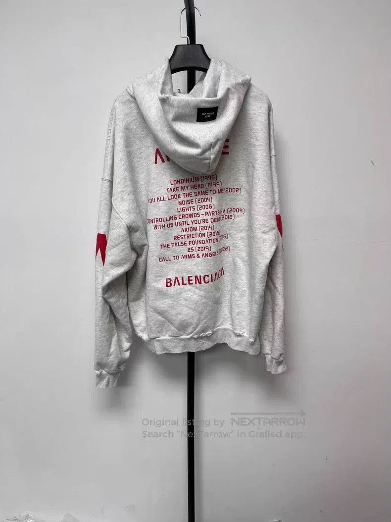 Balenciaga Balenciaga Letter Printed Hooded Zipper Casual Sweatshirt Size US L / EU 52-54 / 3 - 2 Thumbnail