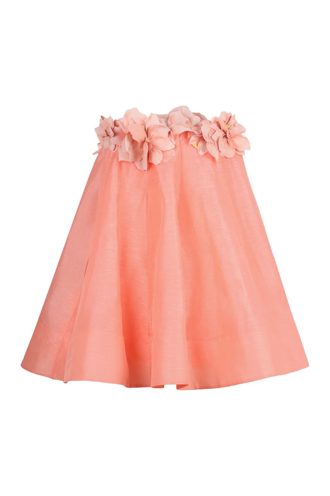 Zimmermann oc11z0525 Floral Detailed Mini Dress in Pink Size L / US 10 / IT 46 - 2 Thumbnail