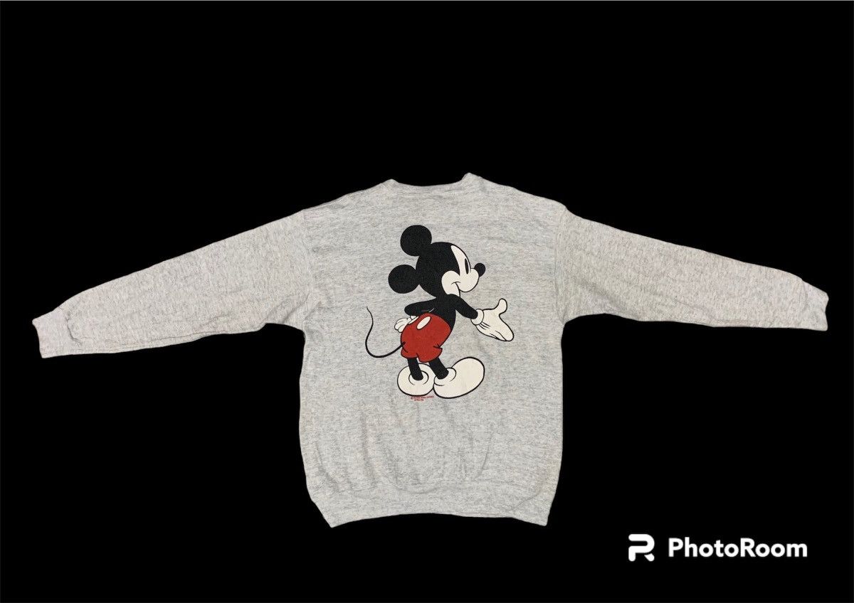 Disney 90s MICKEY MOUSE SWEATSHIRT MIRROR PRINT RARE Size US L / EU 52-54 / 3 - 2 Thumbnail