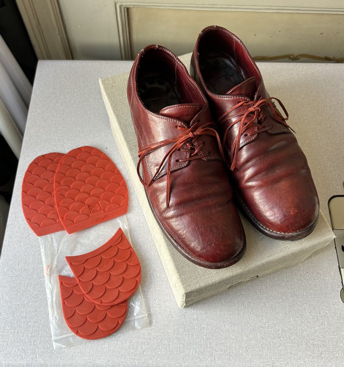 ✴︎GUIDI Classic Derby Cordovan✴︎ 992 Classic Derby in Dark Brown – L'ENSEMBLE