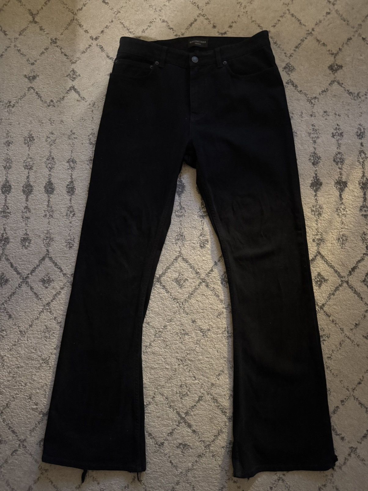 Balenciaga Balenciaga Unisex Black Bootcut/Flared Jeans Size US 34 / EU 50 - 1 Thumbnail