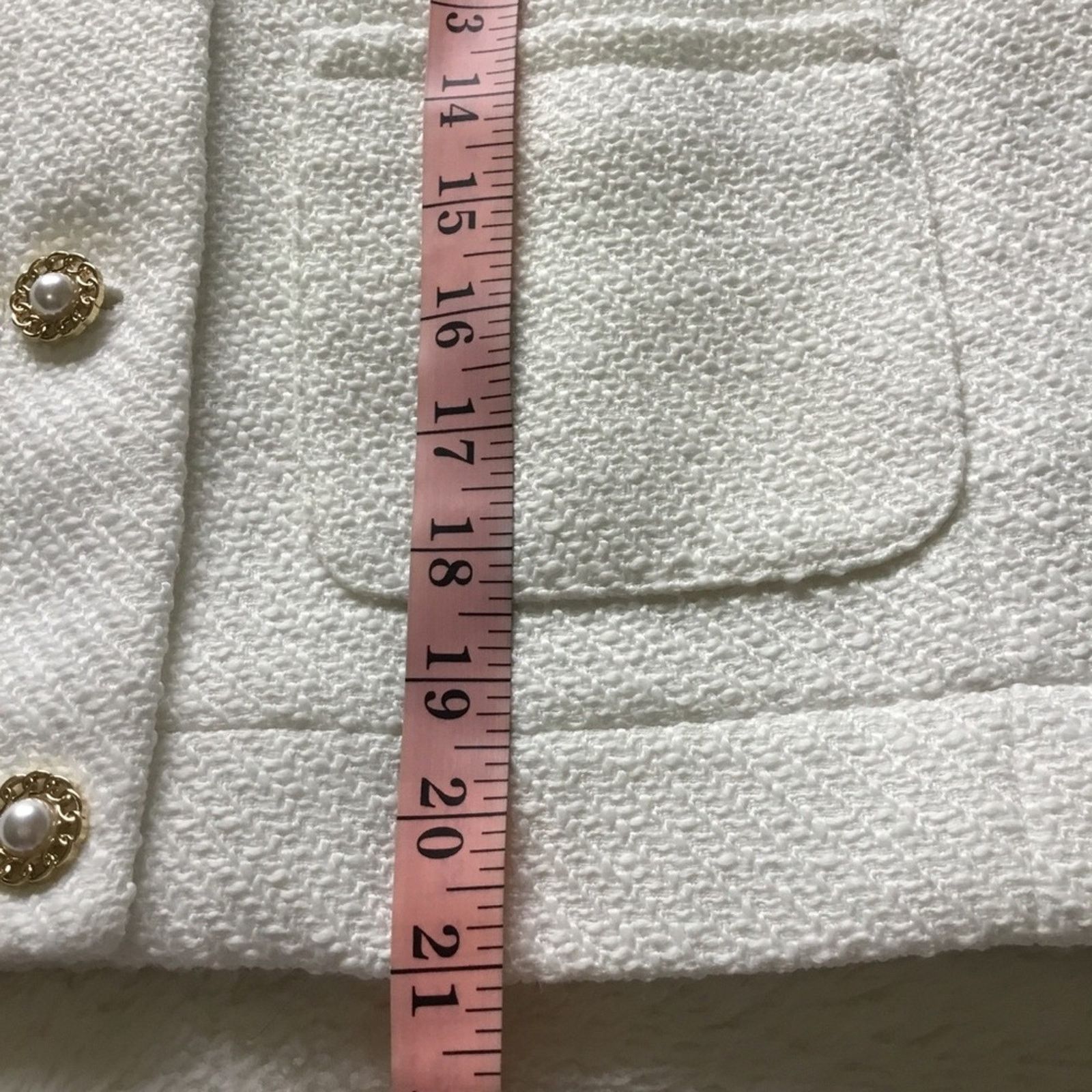J.Crew J.Crew White Tweed Lady Jacket with Gold Buttons Size XL / US 12-14 / IT 48-50 - 11 Thumbnail