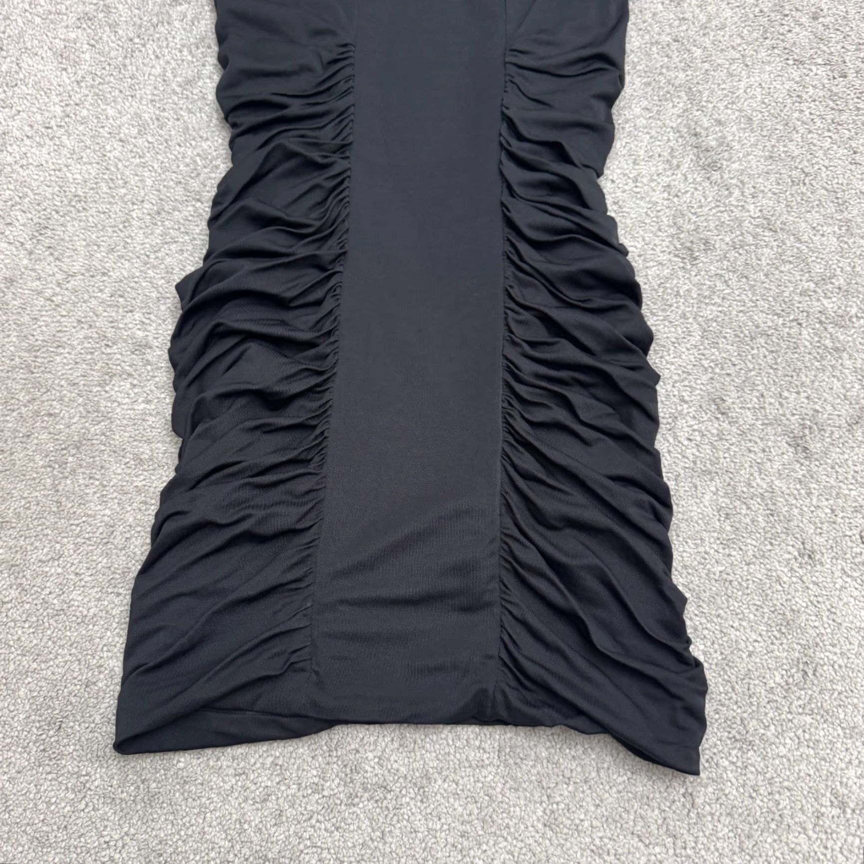 Bcbgmaxazria BCBGMAXAZRIA Renee Ruched Boycon Mini Dress Womens XXS Black Cap Sleeve LBD NWT Size XXS / US 00 / IT 34 - 3 Thumbnail