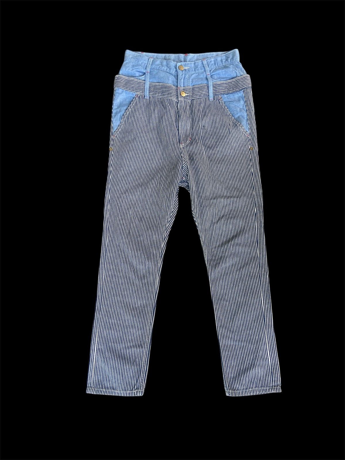 Issey Miyake × Japanese Brand × mercibeaucoup Doublewaist Hickory Stripe Mercibeaucoup Pant Size US 30 / EU 46 - 1 Thumbnail