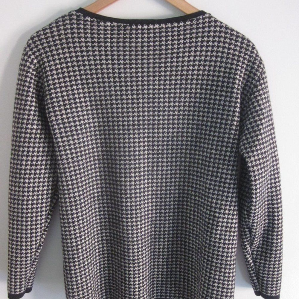 J Ferrar J Ferrar Vintage Wool Houndstooth Sweater Size M Size M / US 6-8 / IT 42-44 - 5 Thumbnail