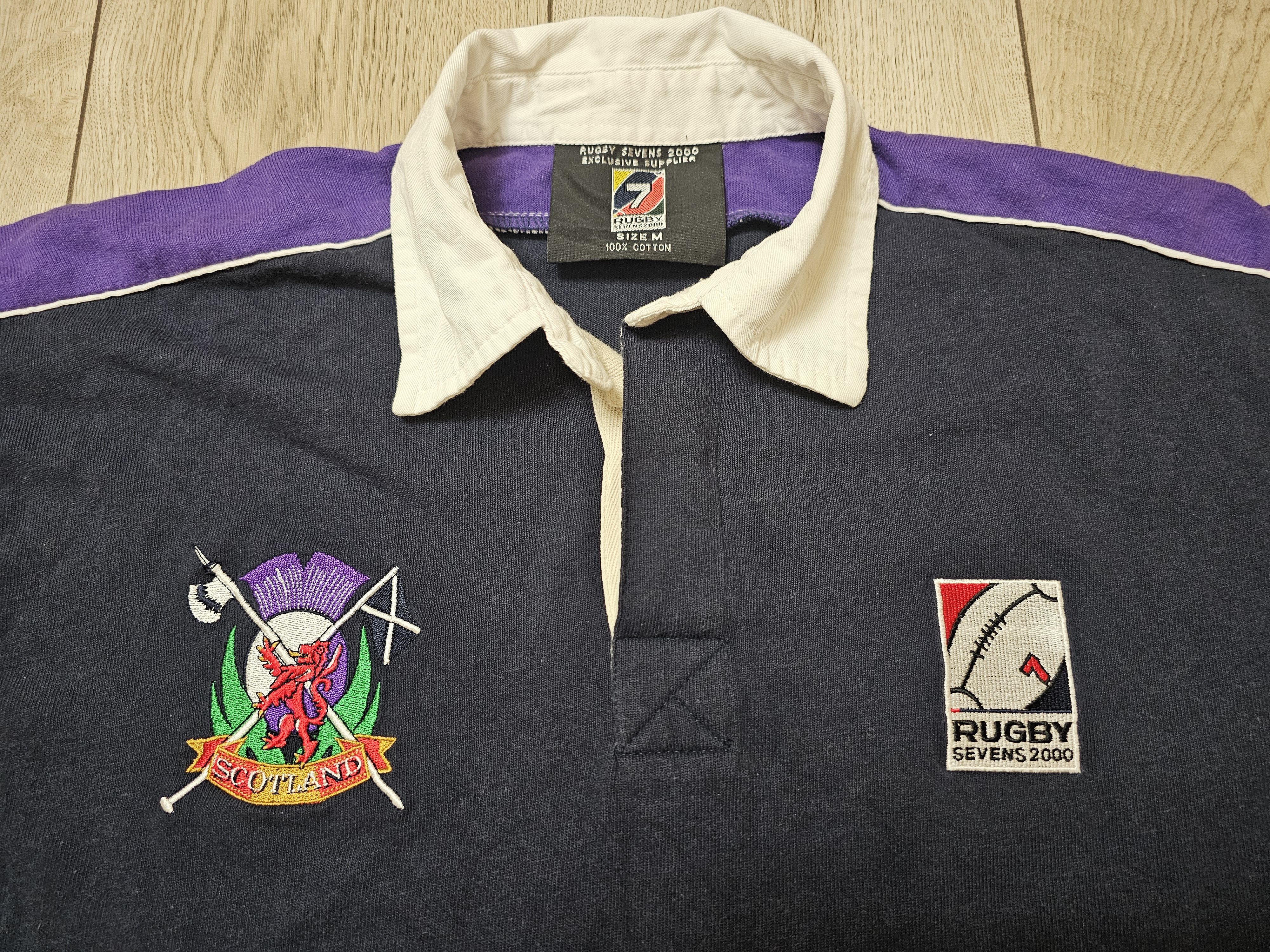 Vintage SCOTLAND RUGBY VINTAGE SHIRT POLO 2000 SEVENS RUGBY Size US M / EU 48-50 / 2 - 3 Thumbnail