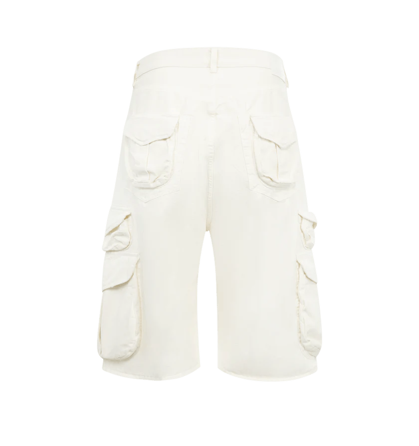 R13 o1h1sh11225 Bermuda Cargo Short in White Size US 34 / EU 50 - 2 Thumbnail