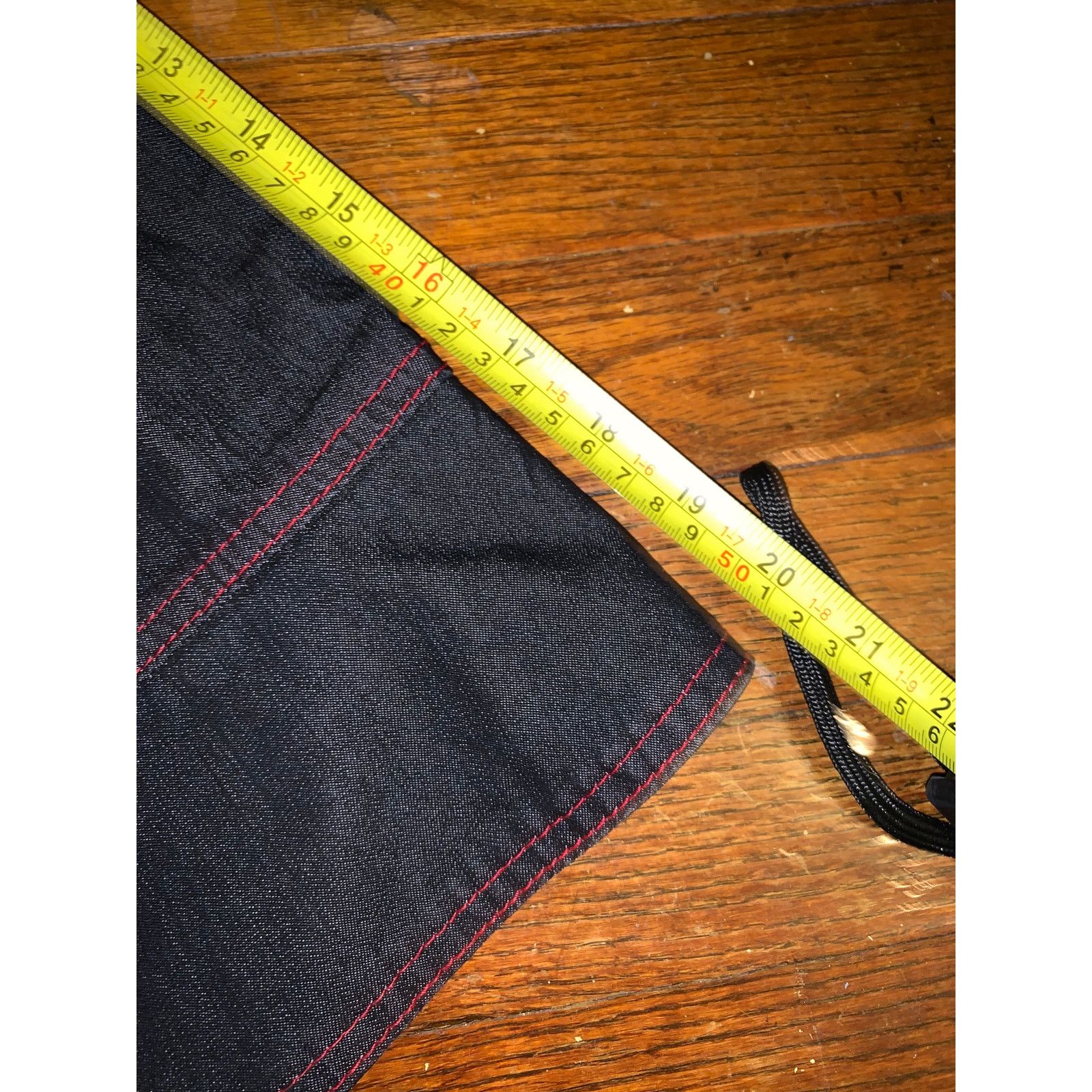 Other × Vintage Bisou Bisou Denim Jacket Belted Dark Wash Red Stitch L Y2K Size L / US 10 / IT 46 - 12 Thumbnail