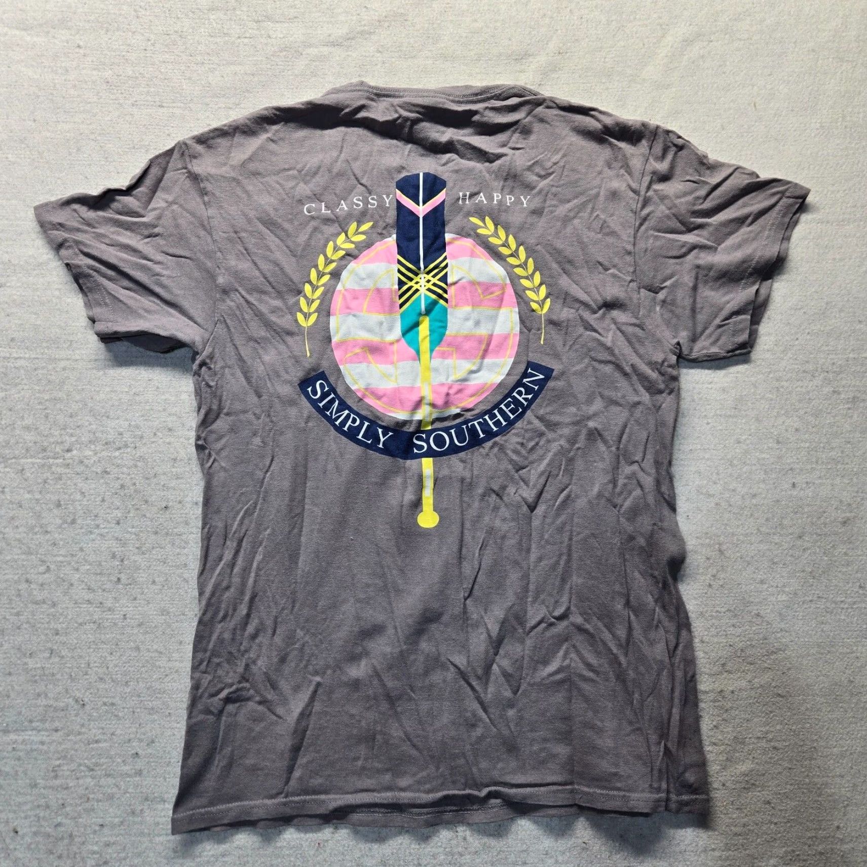 Vintage Simply Southern Gray Crab T-Shirt Short Sleeve Adult Women M Medium Size M / US 6-8 / IT 42-44 - 8 Thumbnail