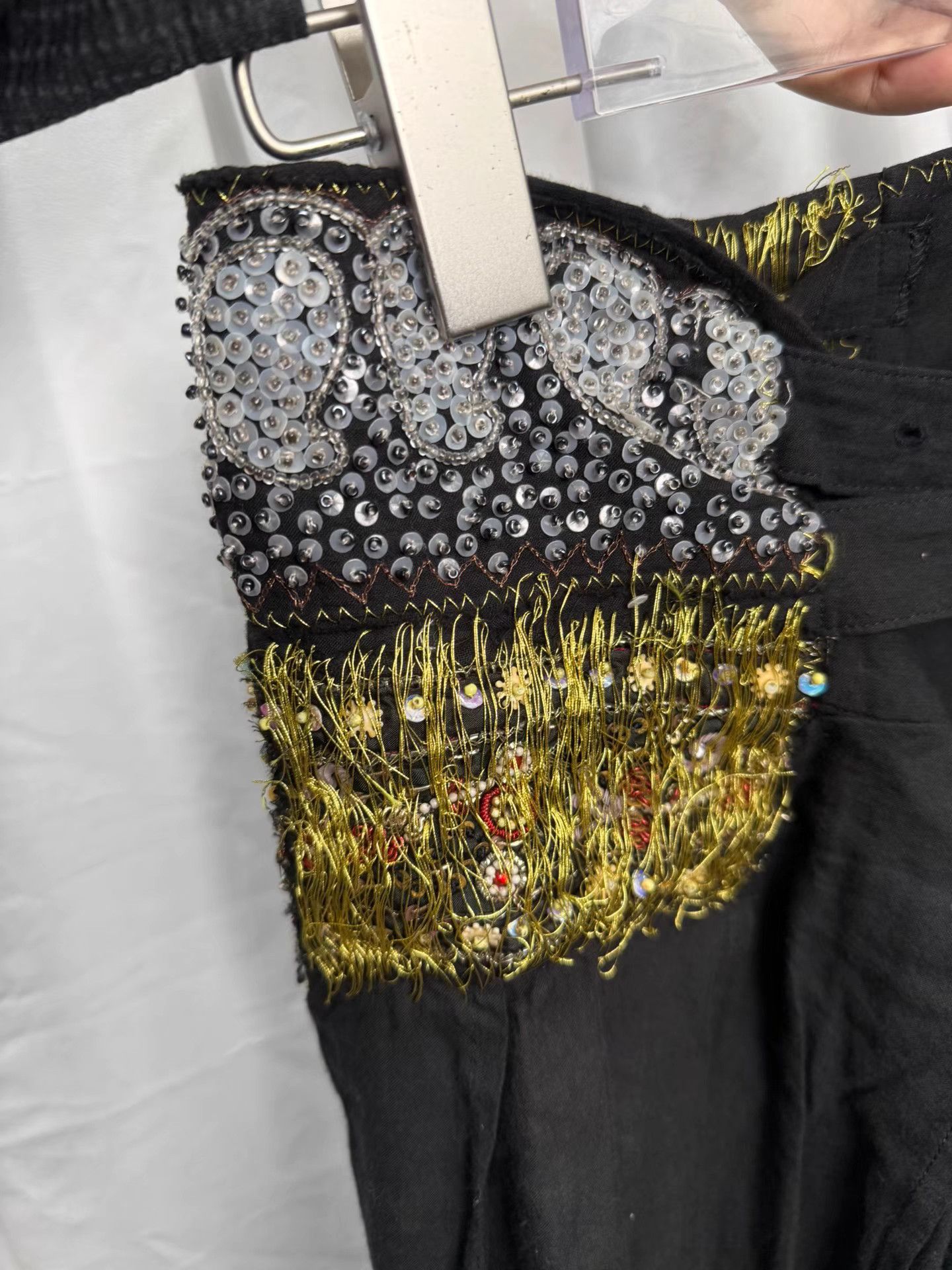 Comme des Garcons Comme des Garcons Heavy Sashiko Metal Embellished Skirt K20 Size 24" / US 00 / IT 34 - 9 Thumbnail