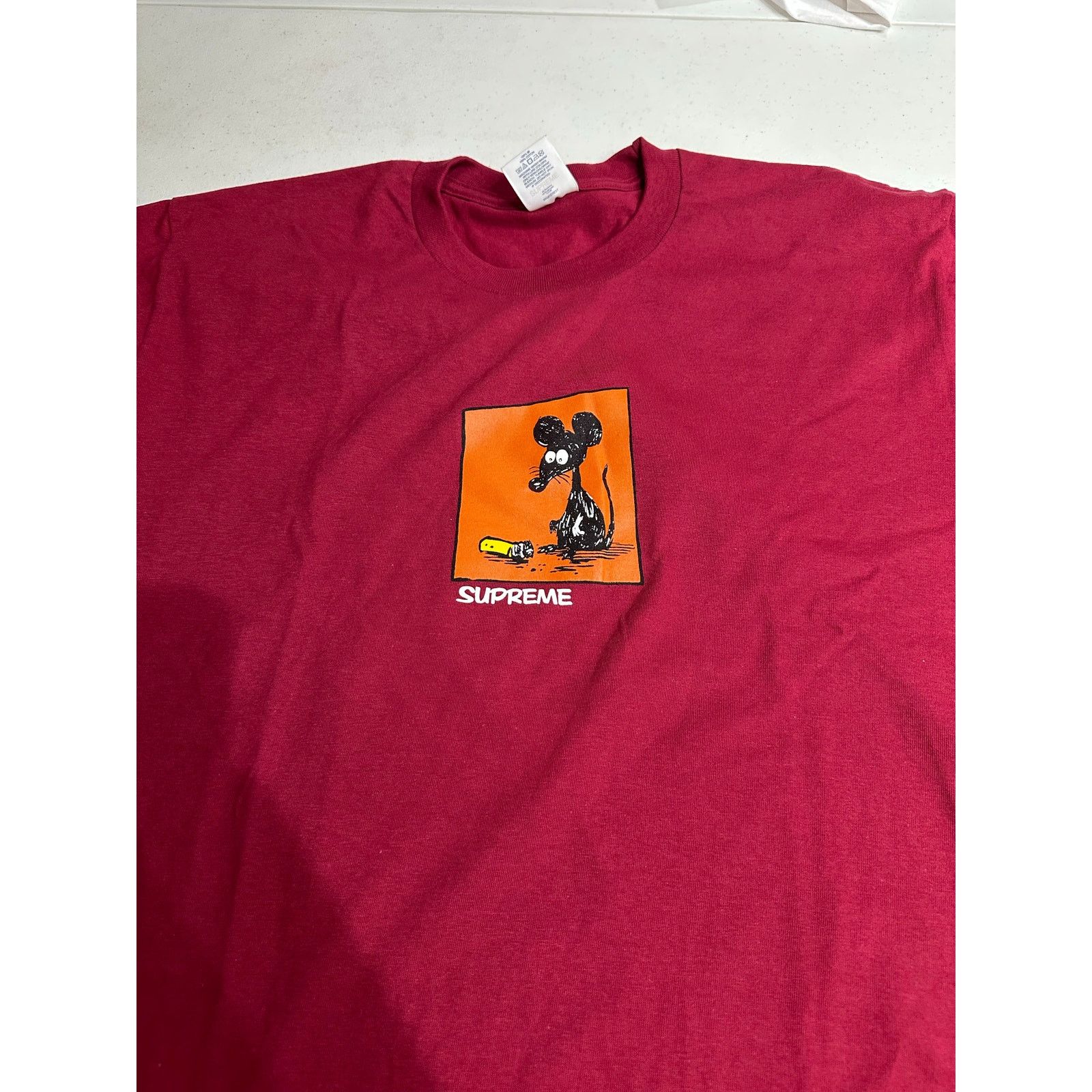 Supreme Supreme Mouse Tee in Cardinal (M) Size US M / EU 48-50 / 2 - 1 Thumbnail