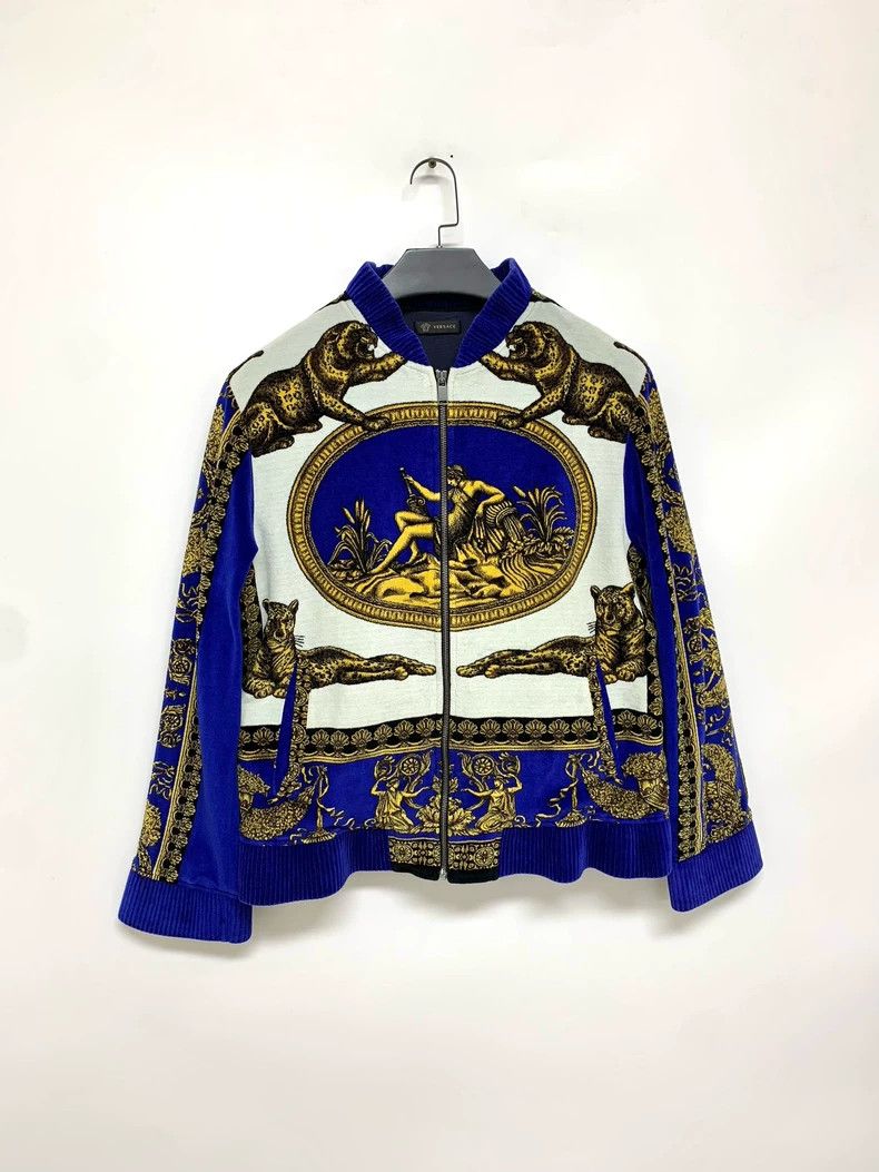 Versace Versace Baroque print zippered baseball uniform long sleev Size US L / EU 52-54 / 3 - 1 Thumbnail