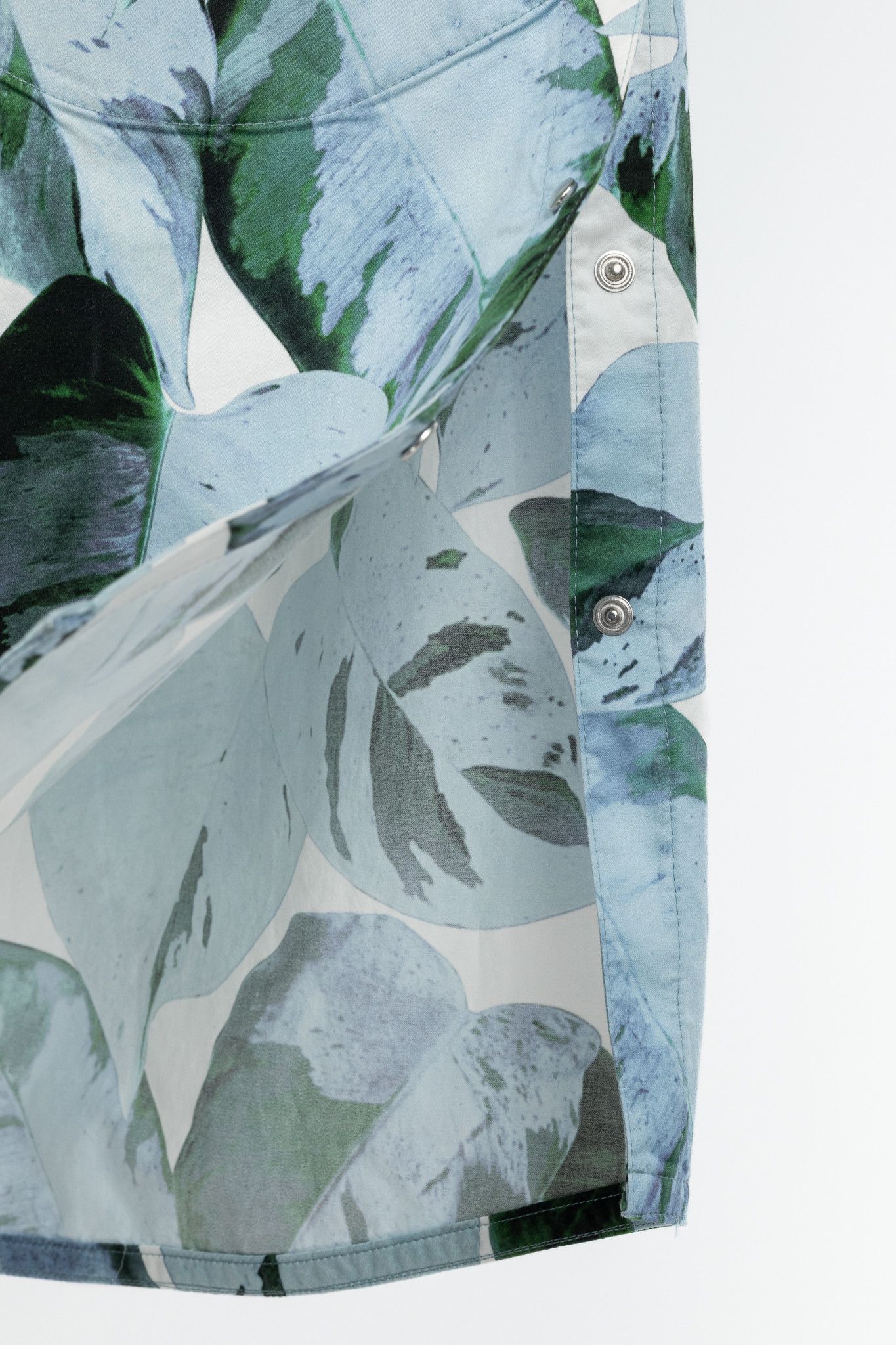 Akris Akris Punto Tropical Leaves-Print Cotton Poplin Shift Dress Size M / US 6-8 / IT 42-44 - 8 Thumbnail