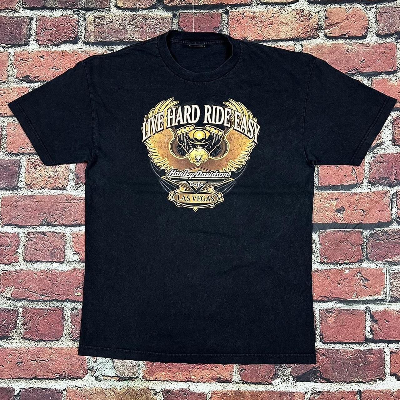 Vintage Harley Davidson Cafe Las Vegas Biker T-Shirt 90s
